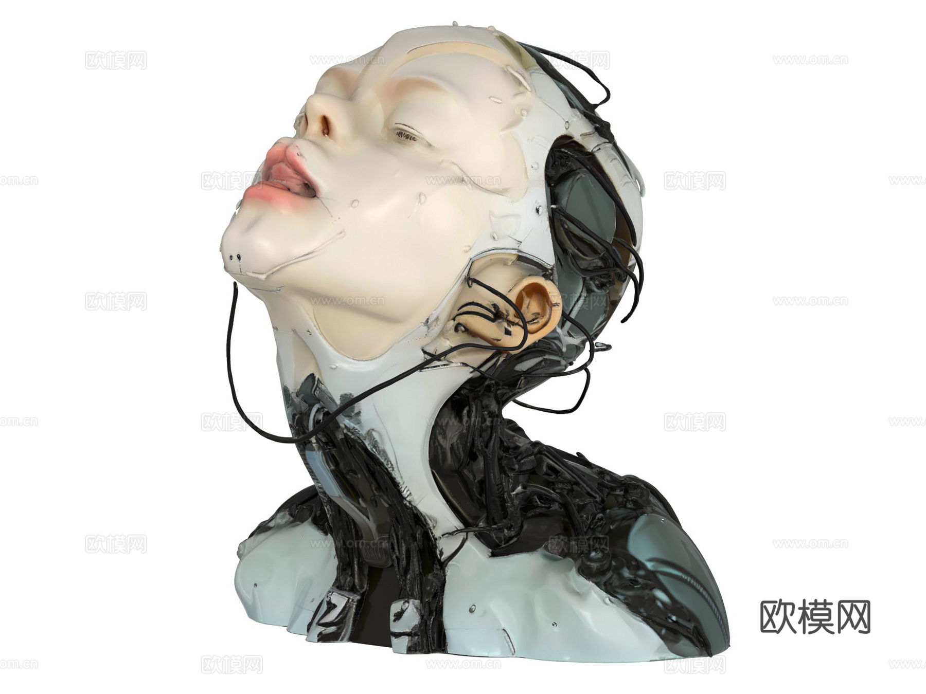 人物头像 人工智能机器人 科幻女人 机械摆件雕塑 人物人体3d模型