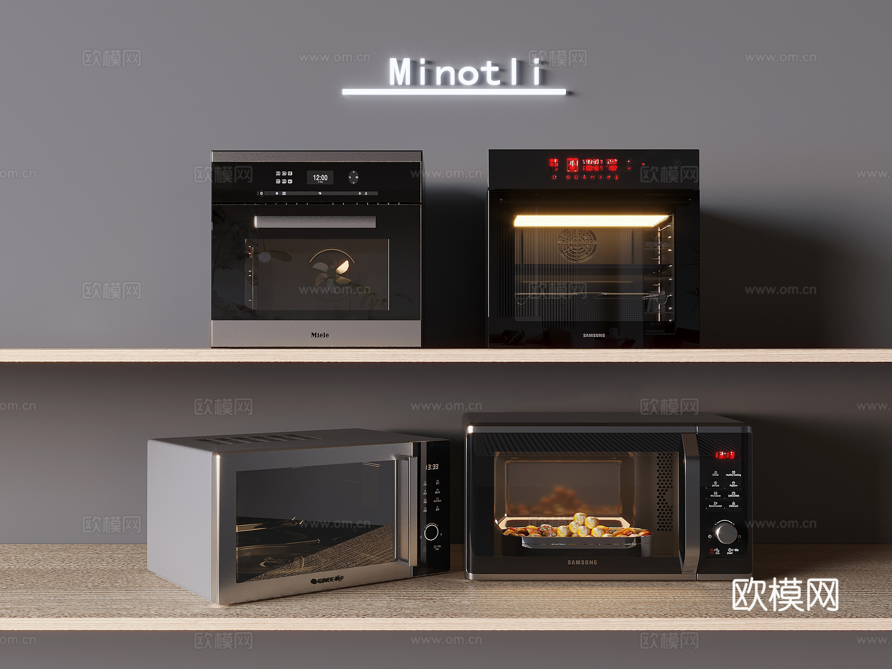 家用微波炉3d模型