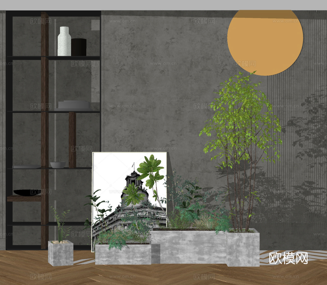 盆栽su模型下载