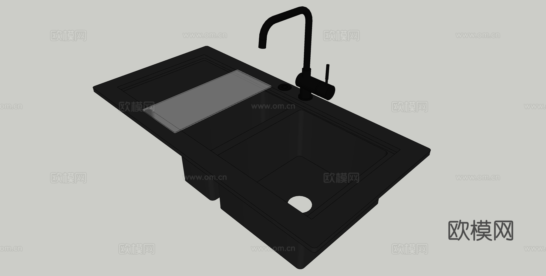 水槽 洗菜盆su模型下载