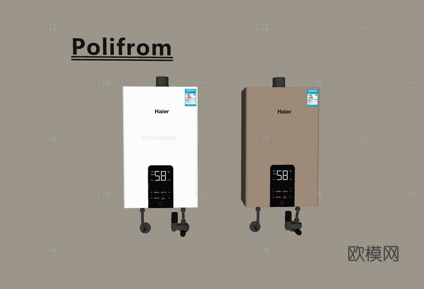 现代热水器su模型