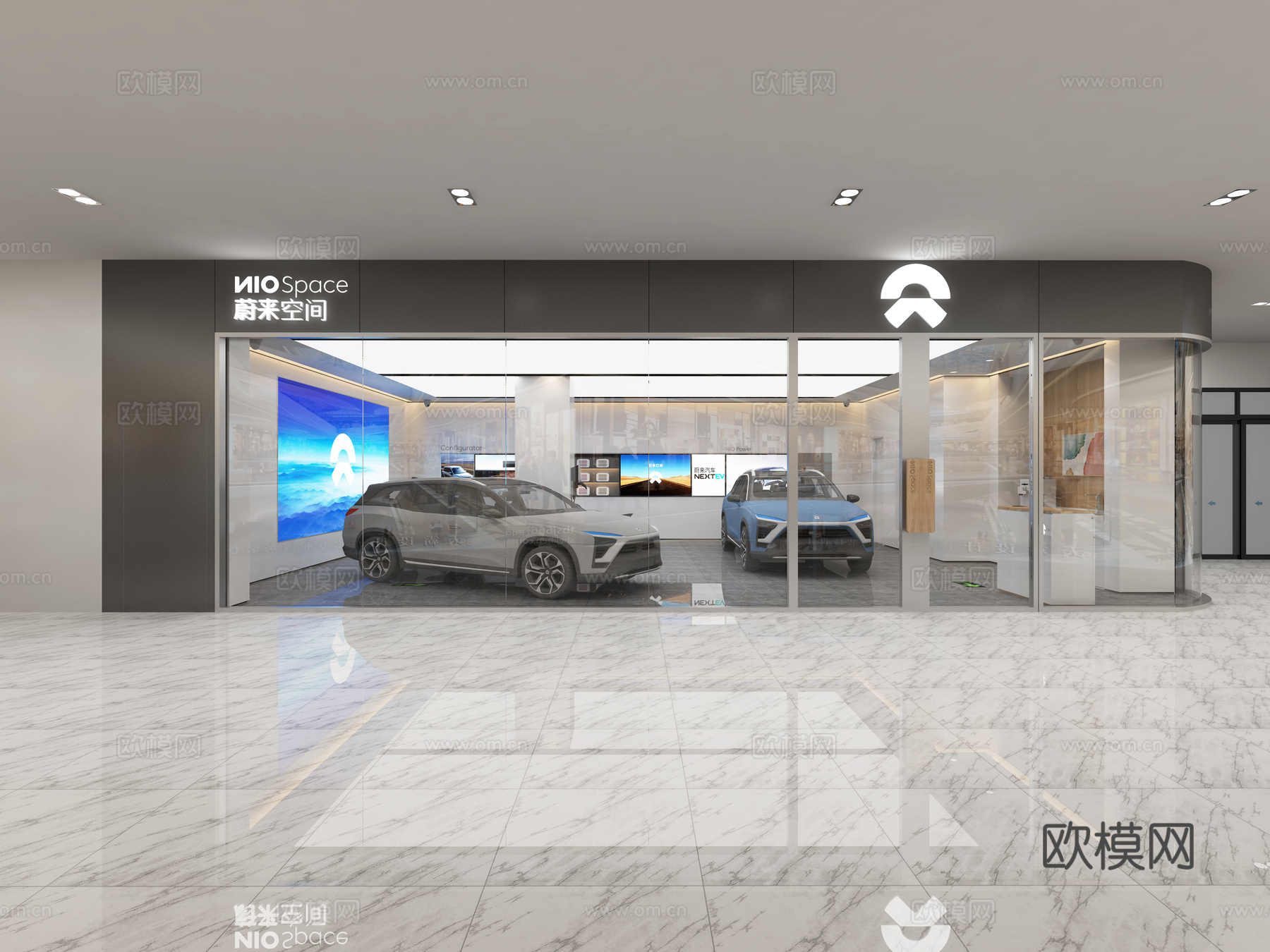 蔚来4S店展厅3d模型