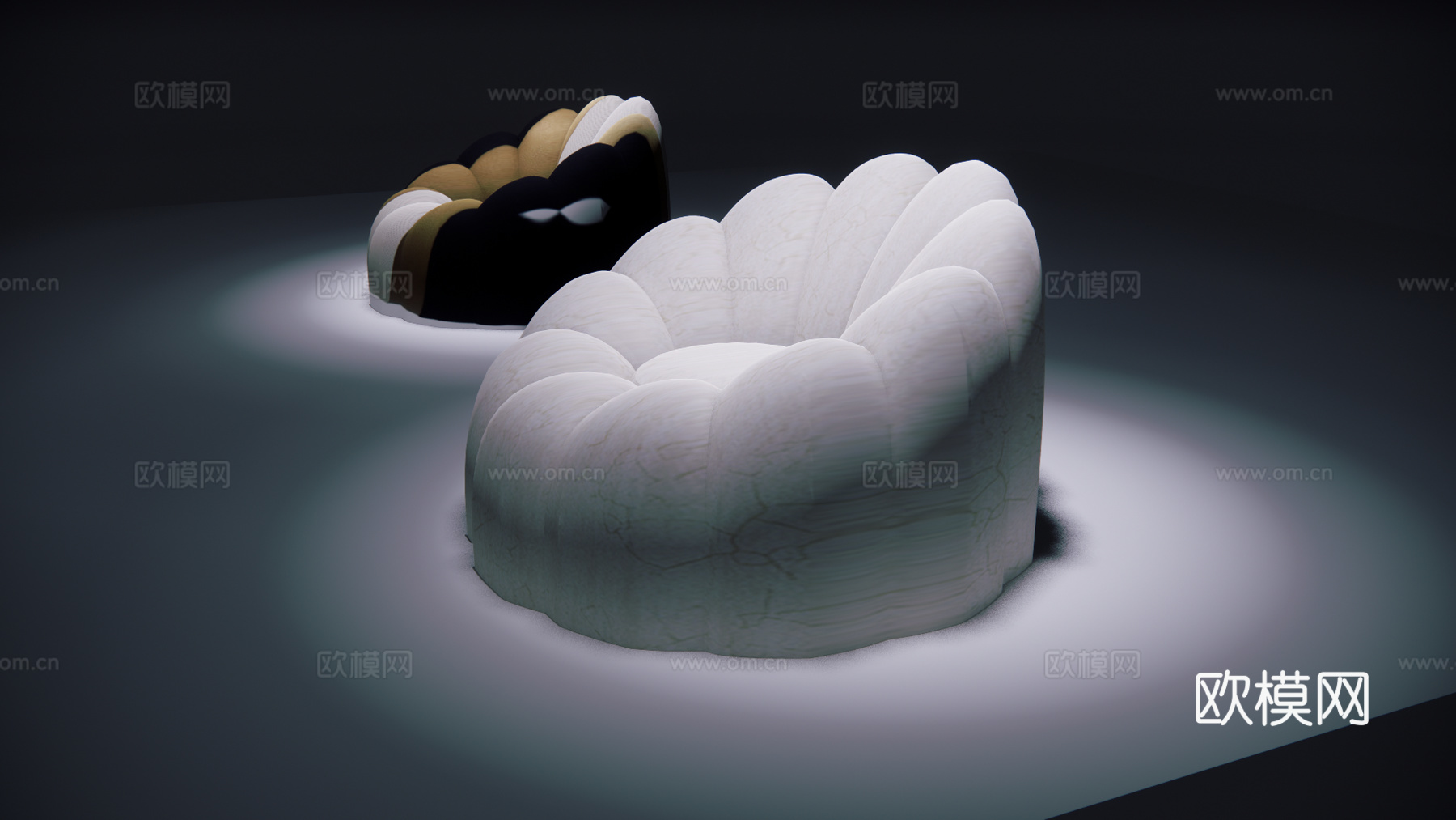现代懒人沙发su下载模型
