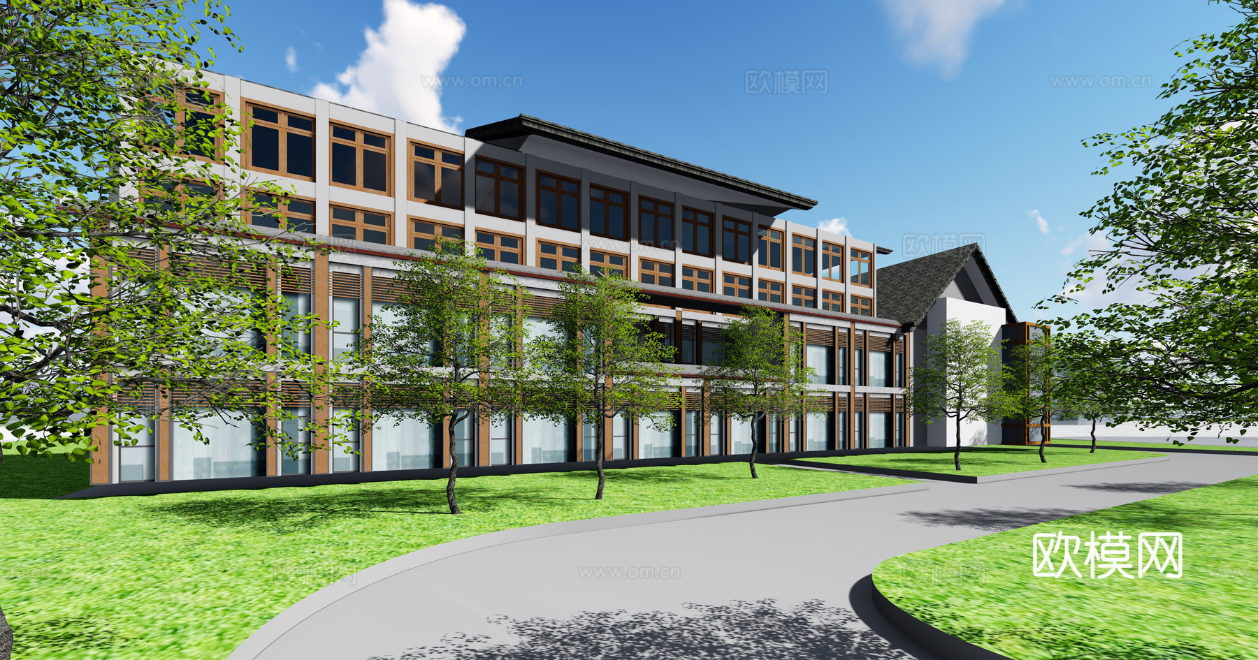 长江供水公司综合楼11-14F办公室改造工程遴选公告su模型