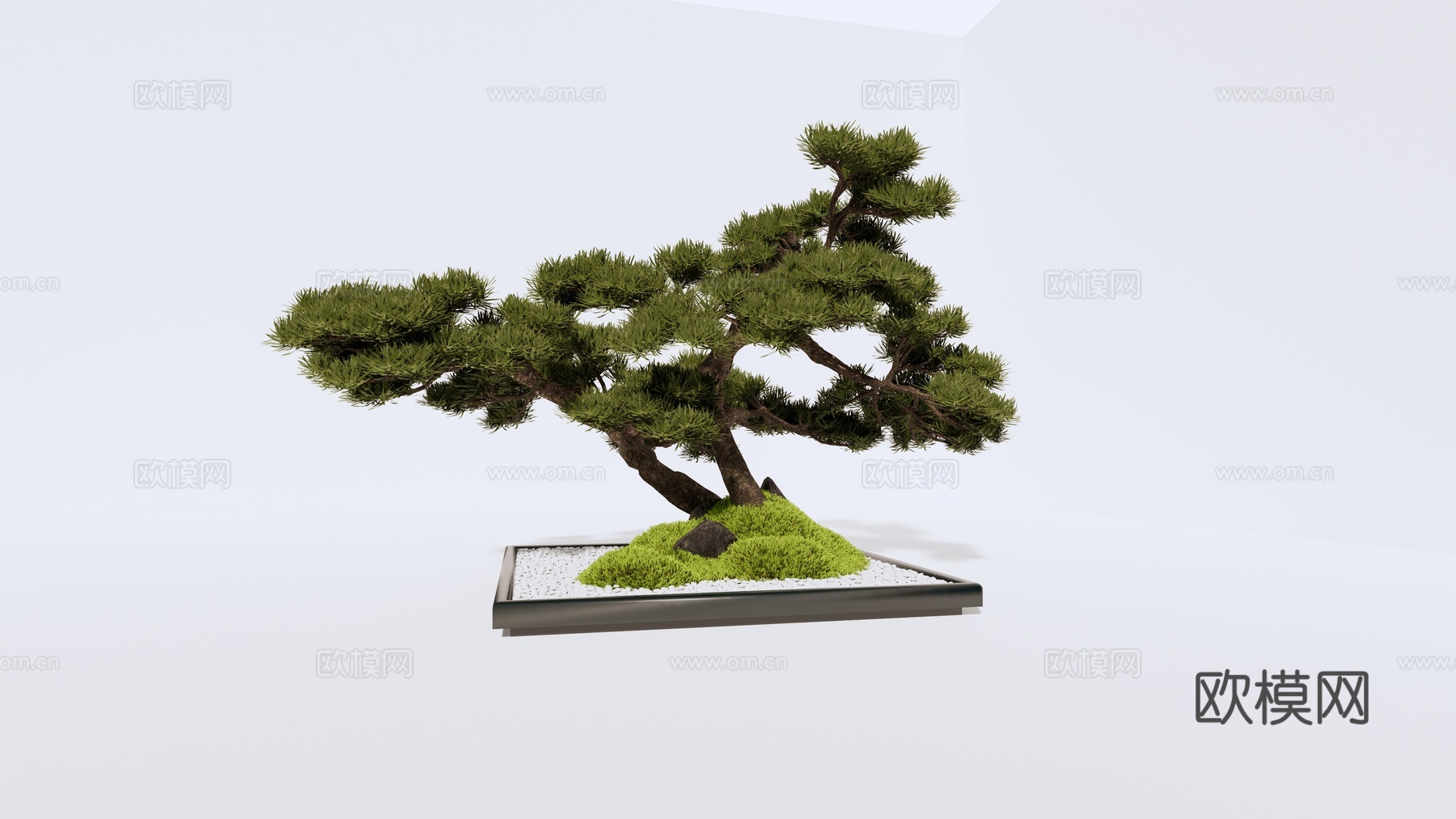 新中式盆景盆栽SU下载模型