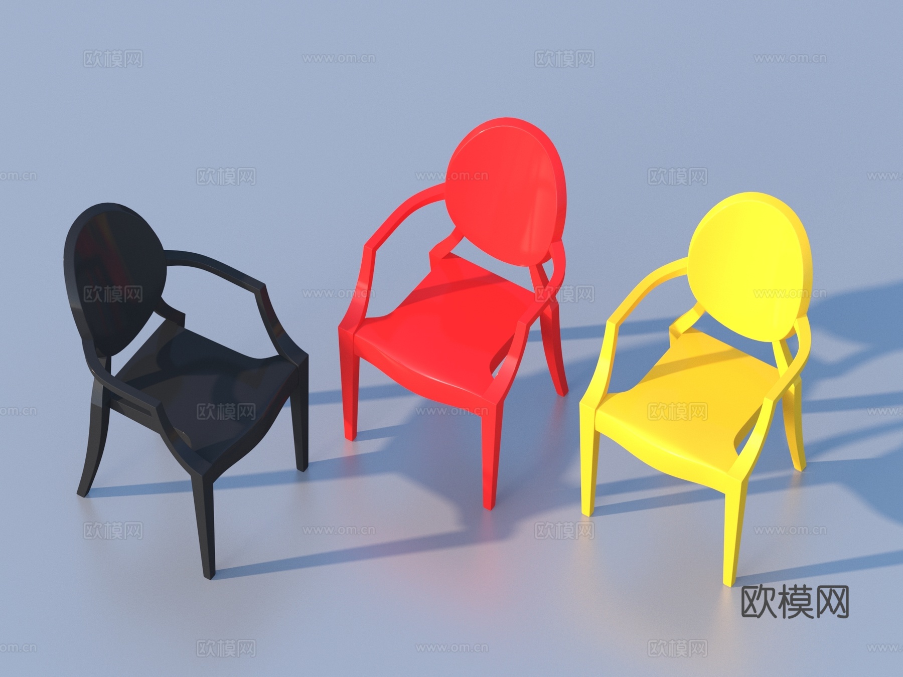 凳子 塑料凳3d模型