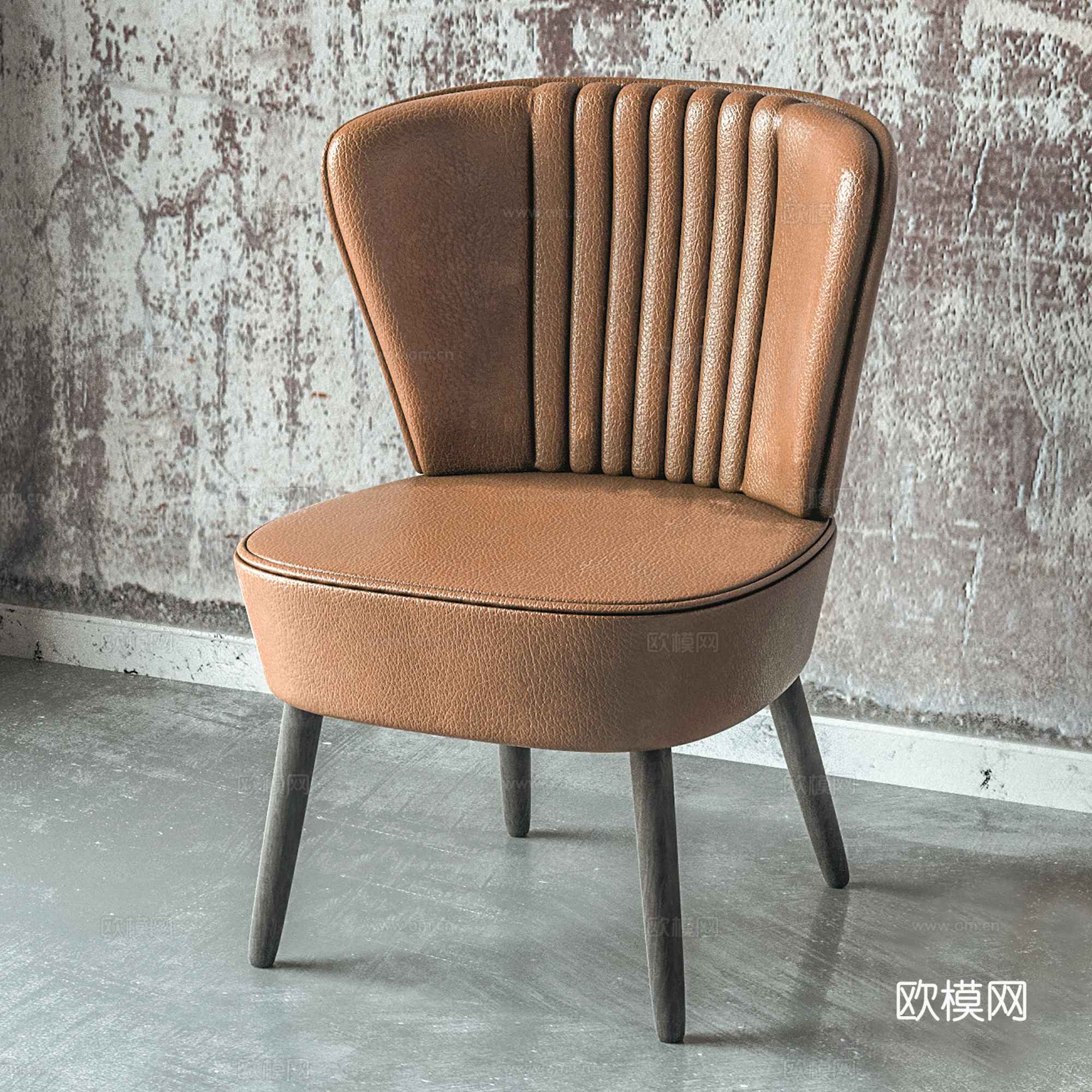 现代休闲椅 皮椅 餐椅 单椅3d模型
