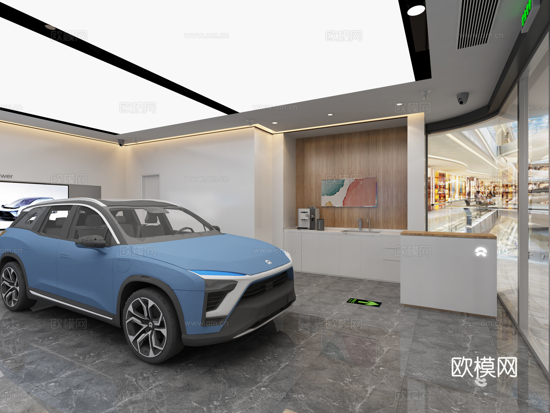 蔚来4S店展厅3d模型