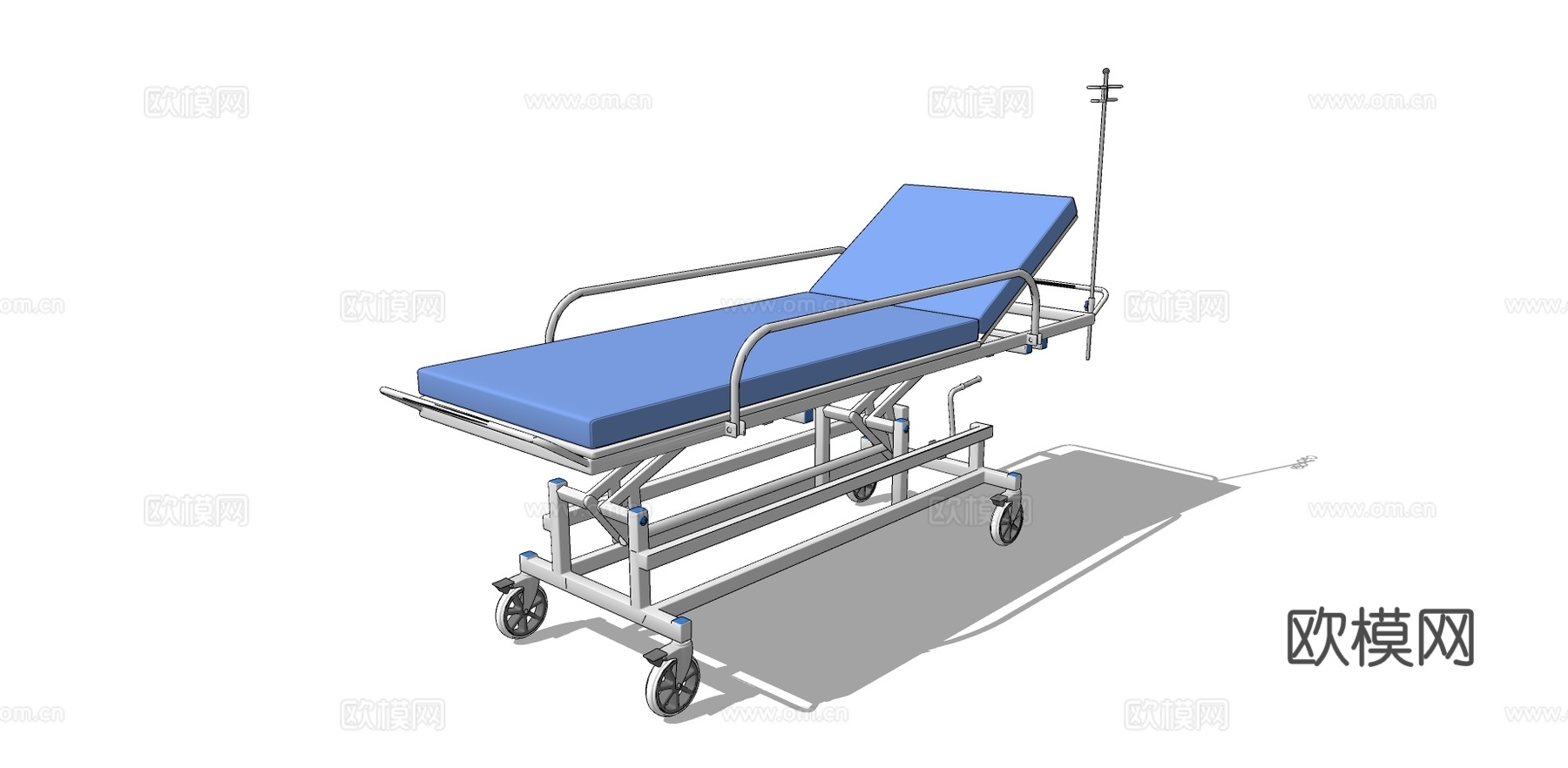 现代病床su模型下载