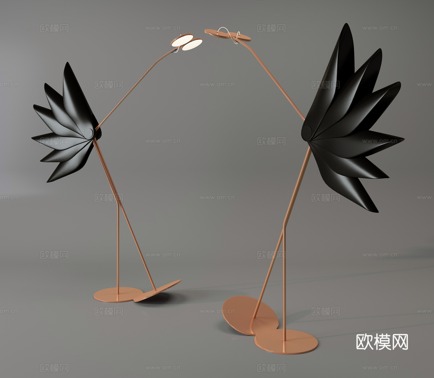 现代创意落地灯su模型下载