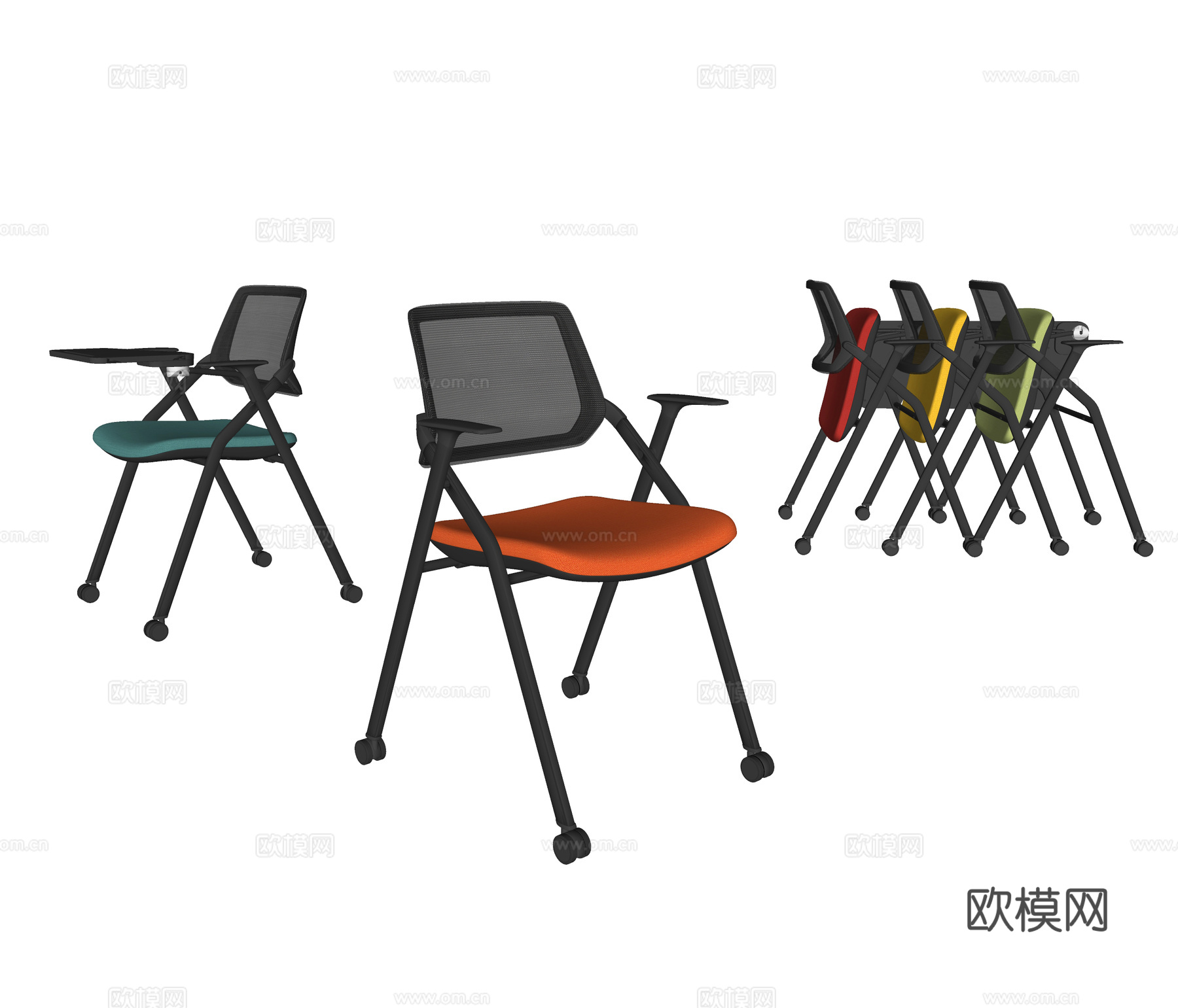 现代办公椅折叠椅su模型下载