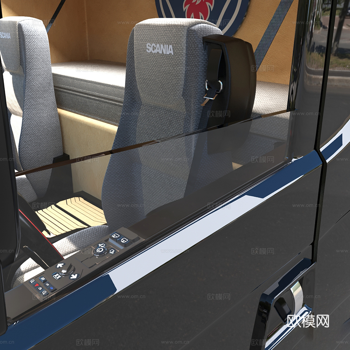 斯堪尼亚卡车 货车 车厢3d模型
