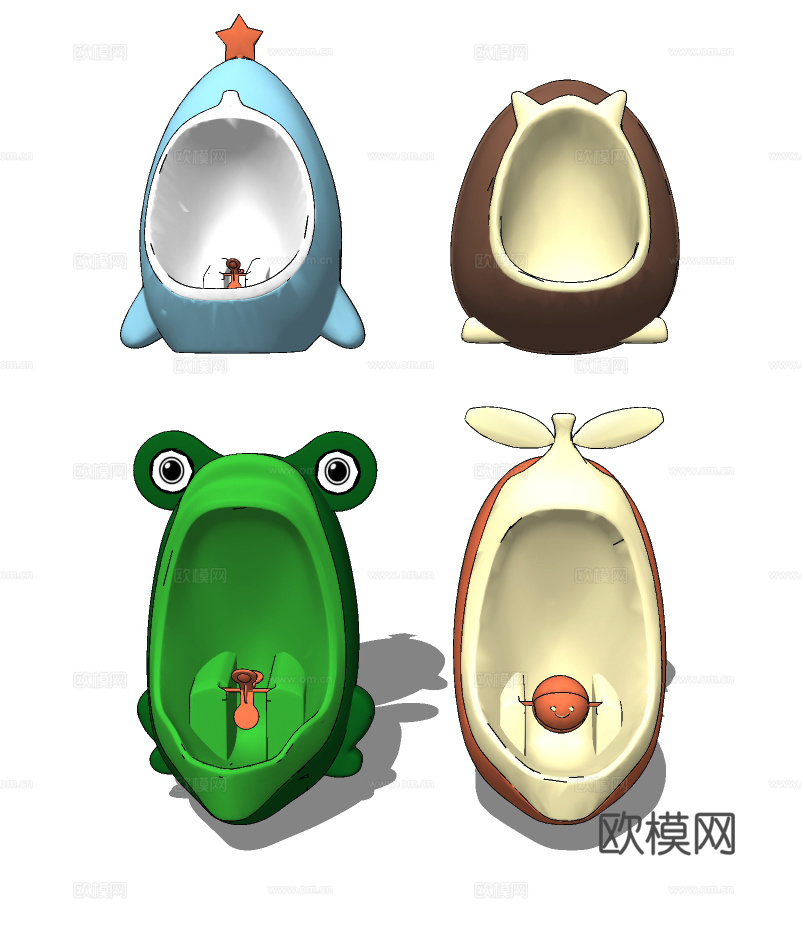现代儿童小便斗 小便器su模型下载