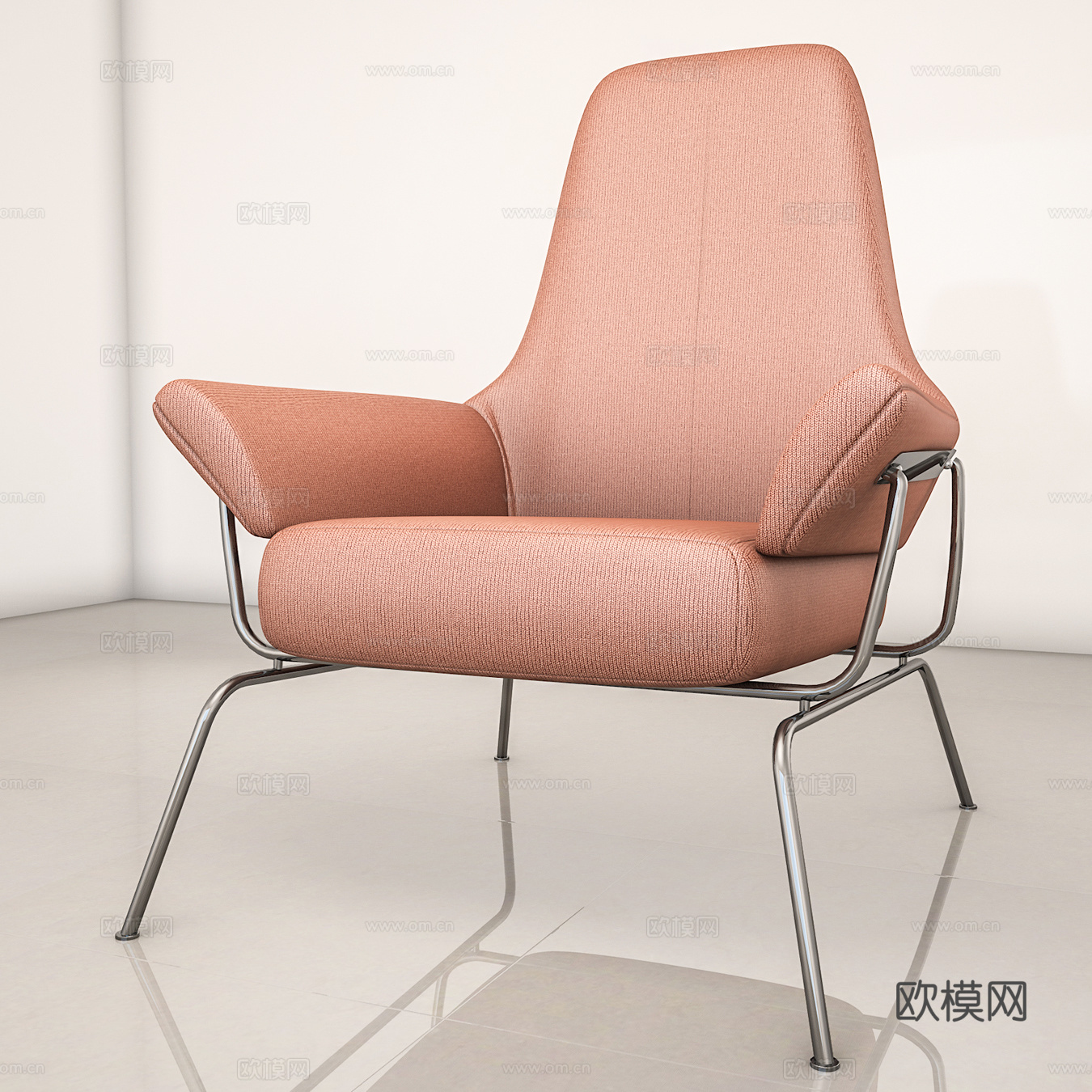现代休闲椅 皮椅 办公椅 单椅3d模型