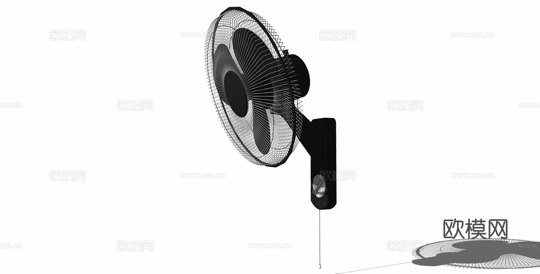 现代风扇su模型下载