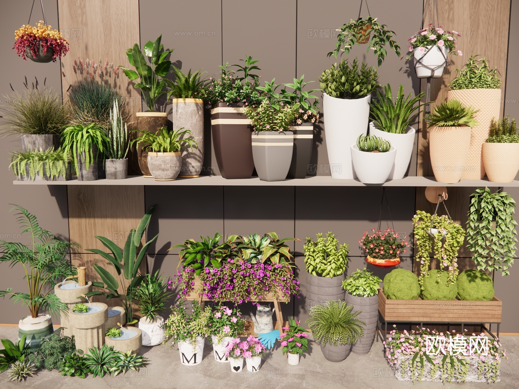 室内盆栽 景观植物 热带植物su模型下载