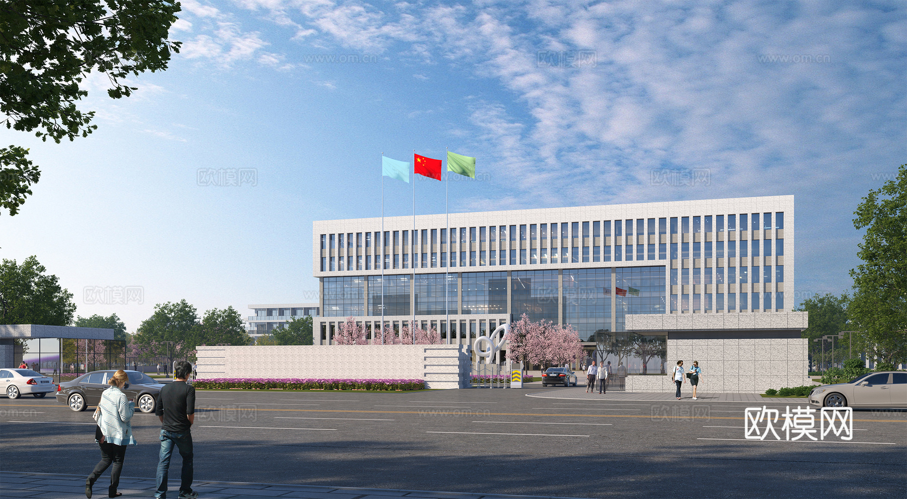 总部基地方案规划su模型下载