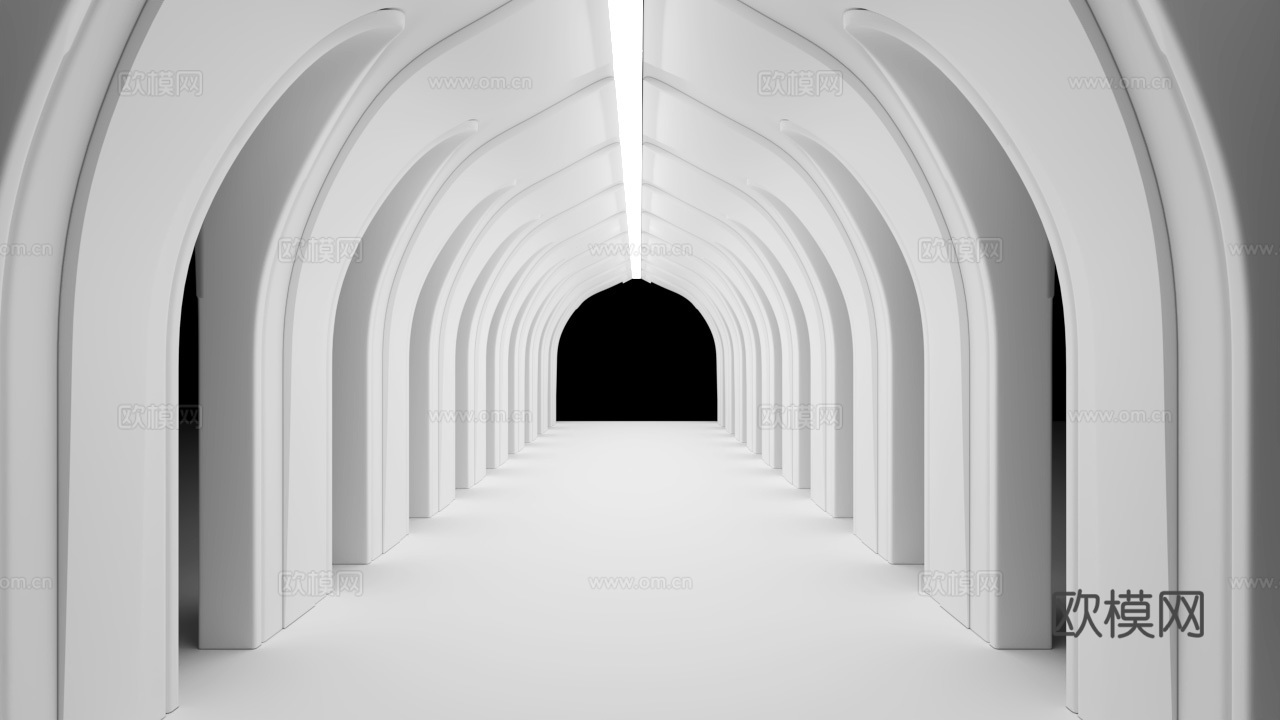 拱形门洞   拱形过廊   拱形3d模型