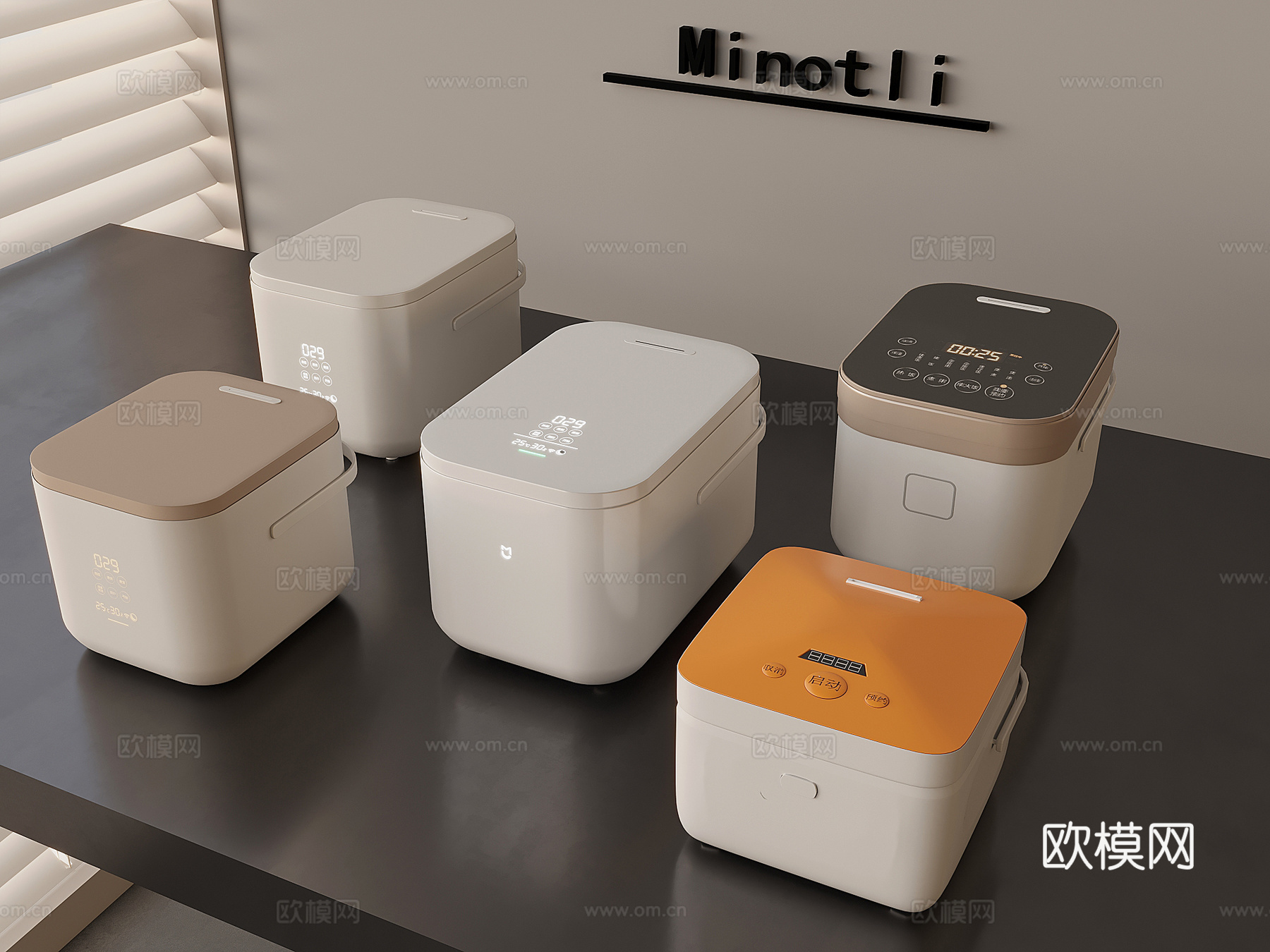 现代电饭锅电饭煲 煮饭锅3d模型