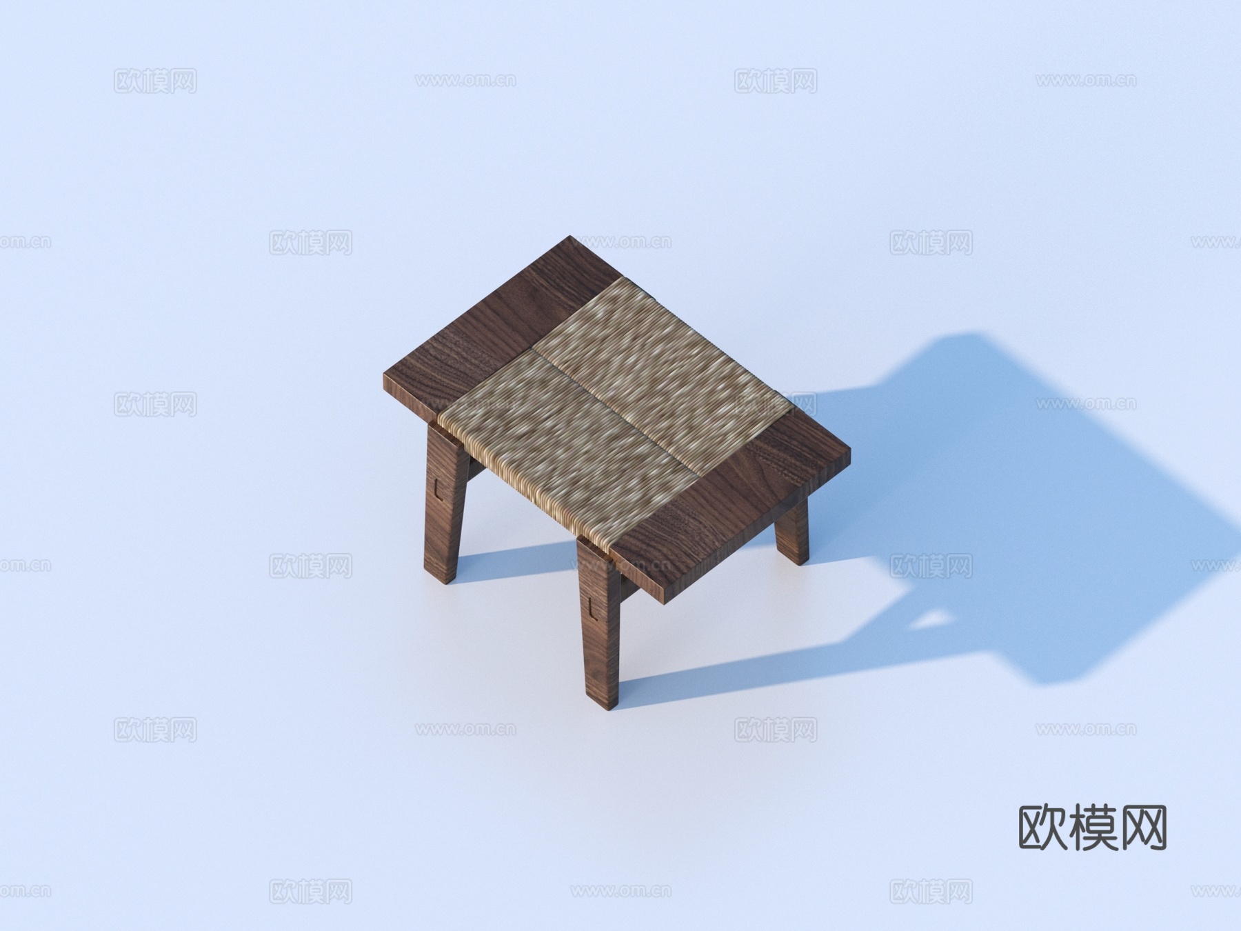 马扎凳 凳子 可折叠实木凳3d模型
