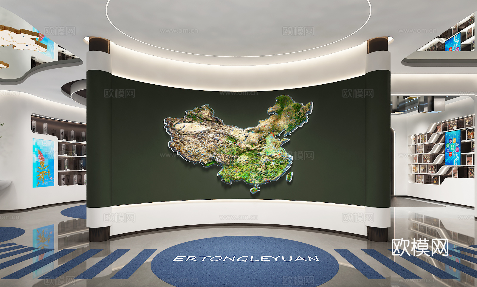 展厅 植物展厅 标本展厅 植物标本展厅 植物3d模型