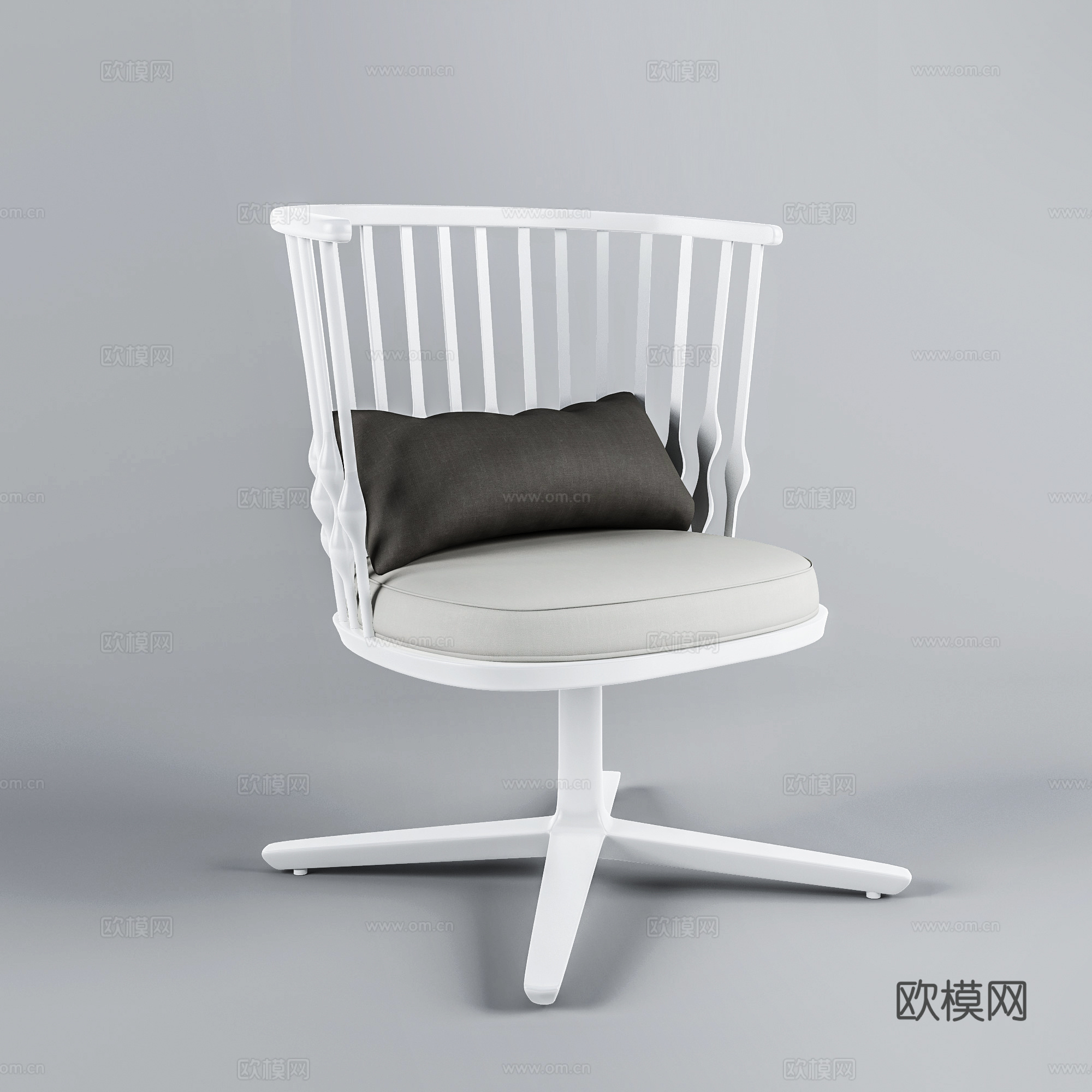 现代休闲椅 铁艺椅 书椅 单椅3d模型