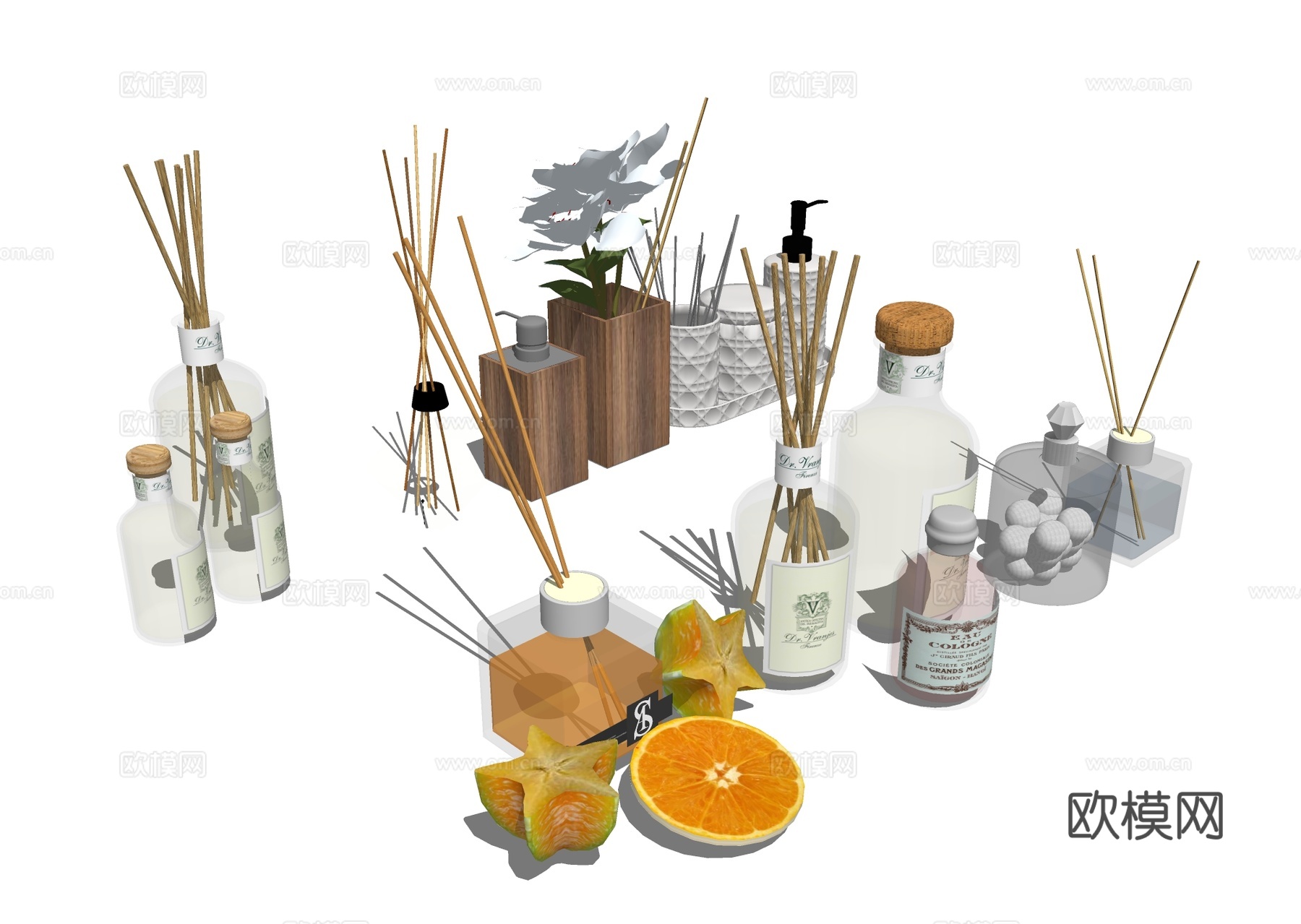 香薰香氛 洗浴用品su模型下载