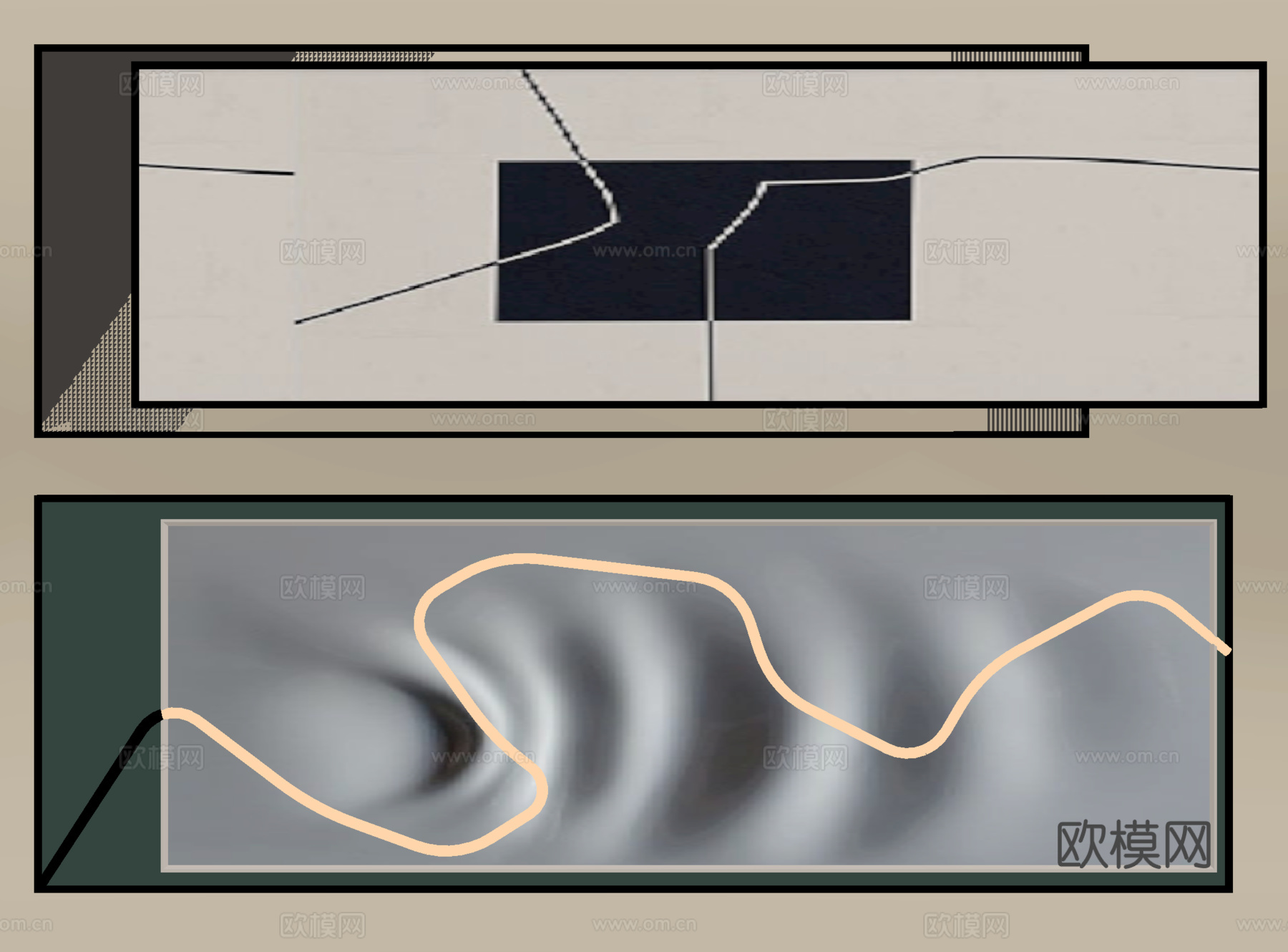 装饰画 艺术画 墙饰su模型
