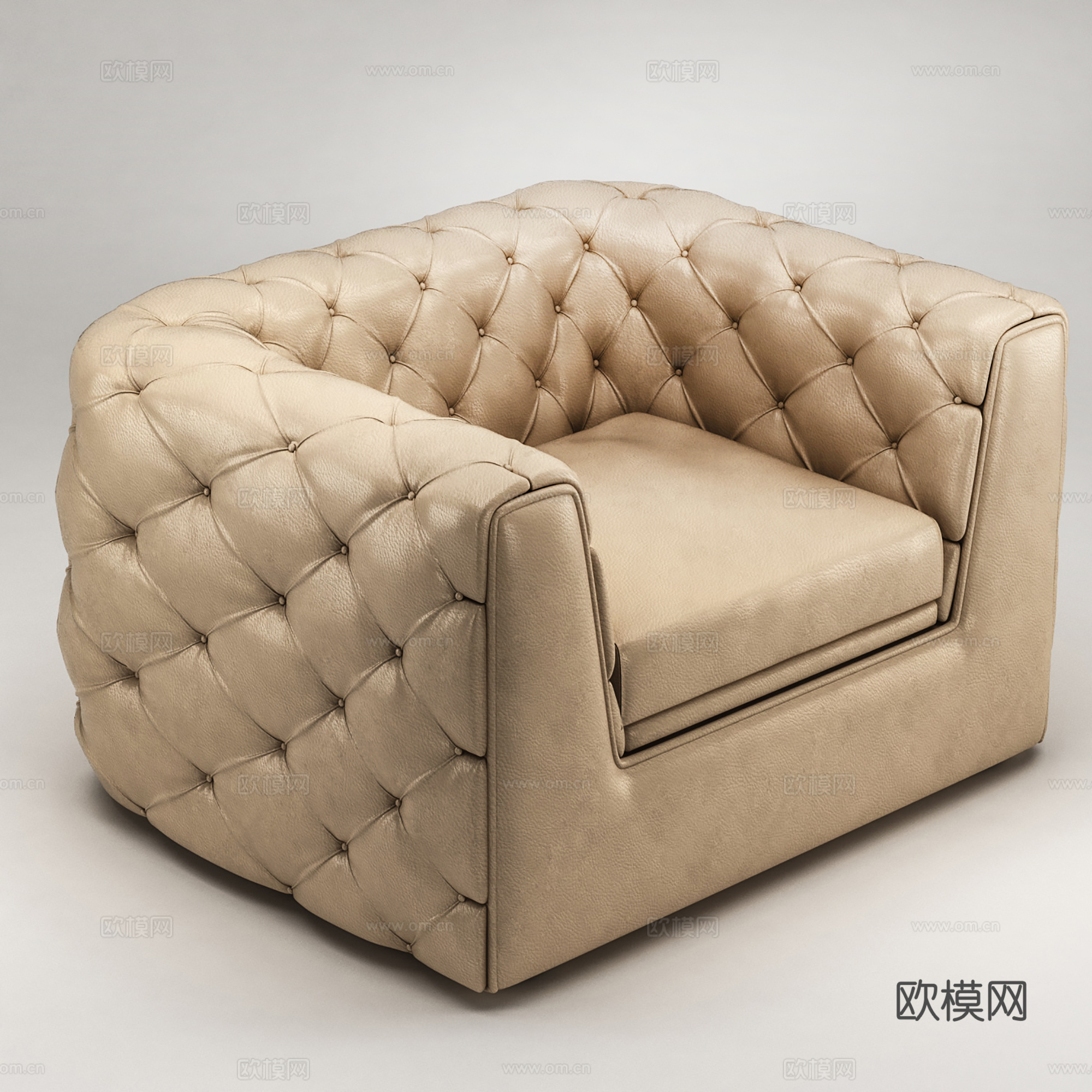 现代单人沙发 布艺沙发 休闲沙发3d模型