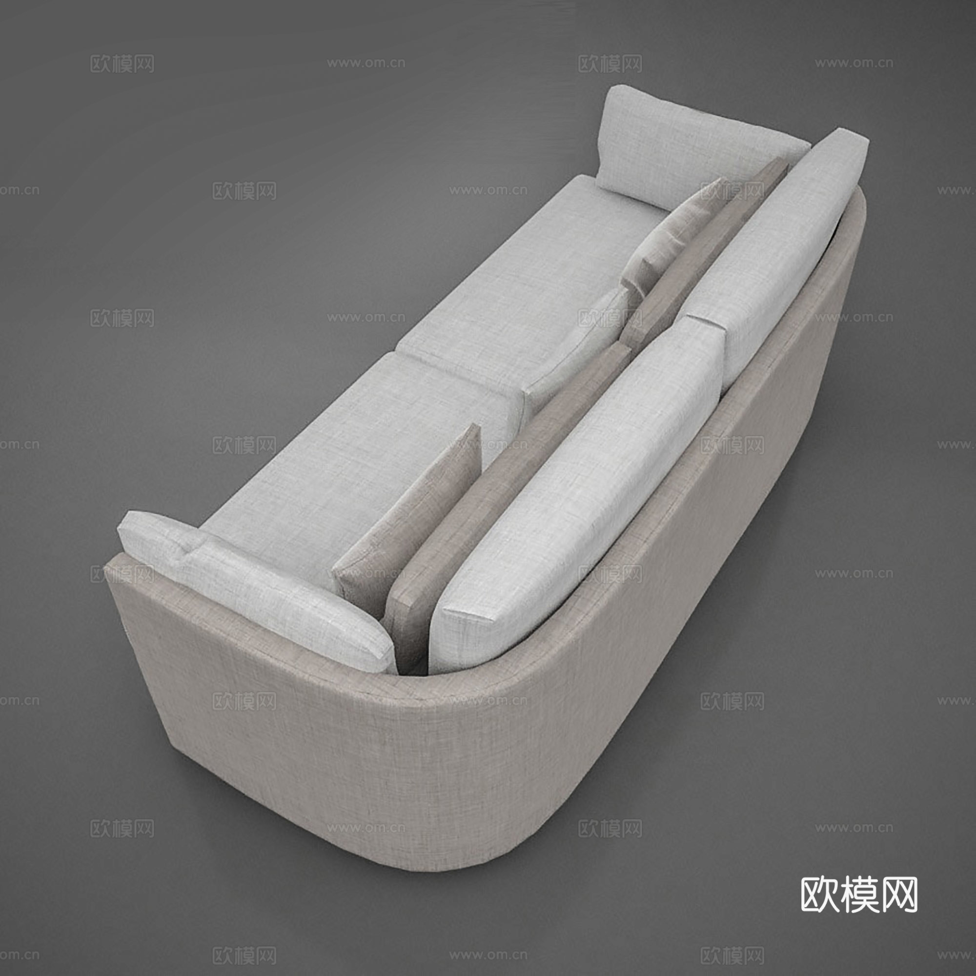 现代多人沙发 布艺沙发 休闲沙发3d模型