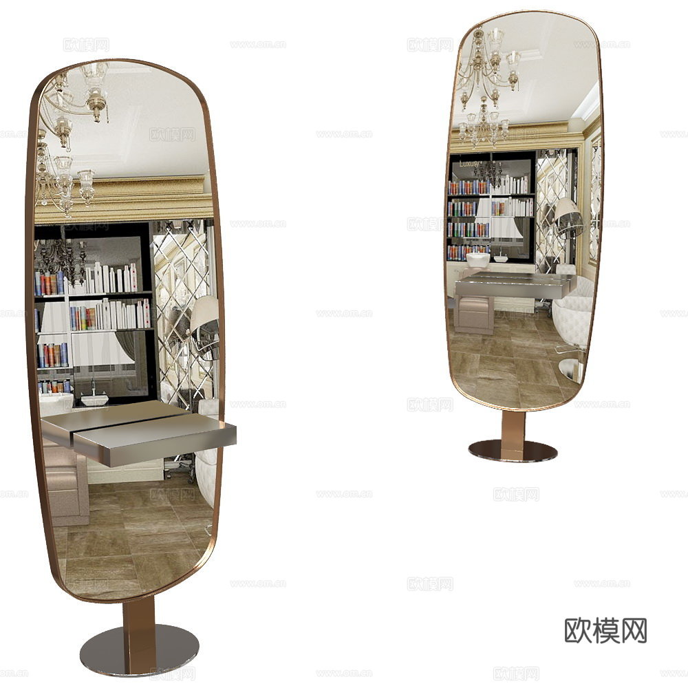 现代镜子 穿衣镜3d模型