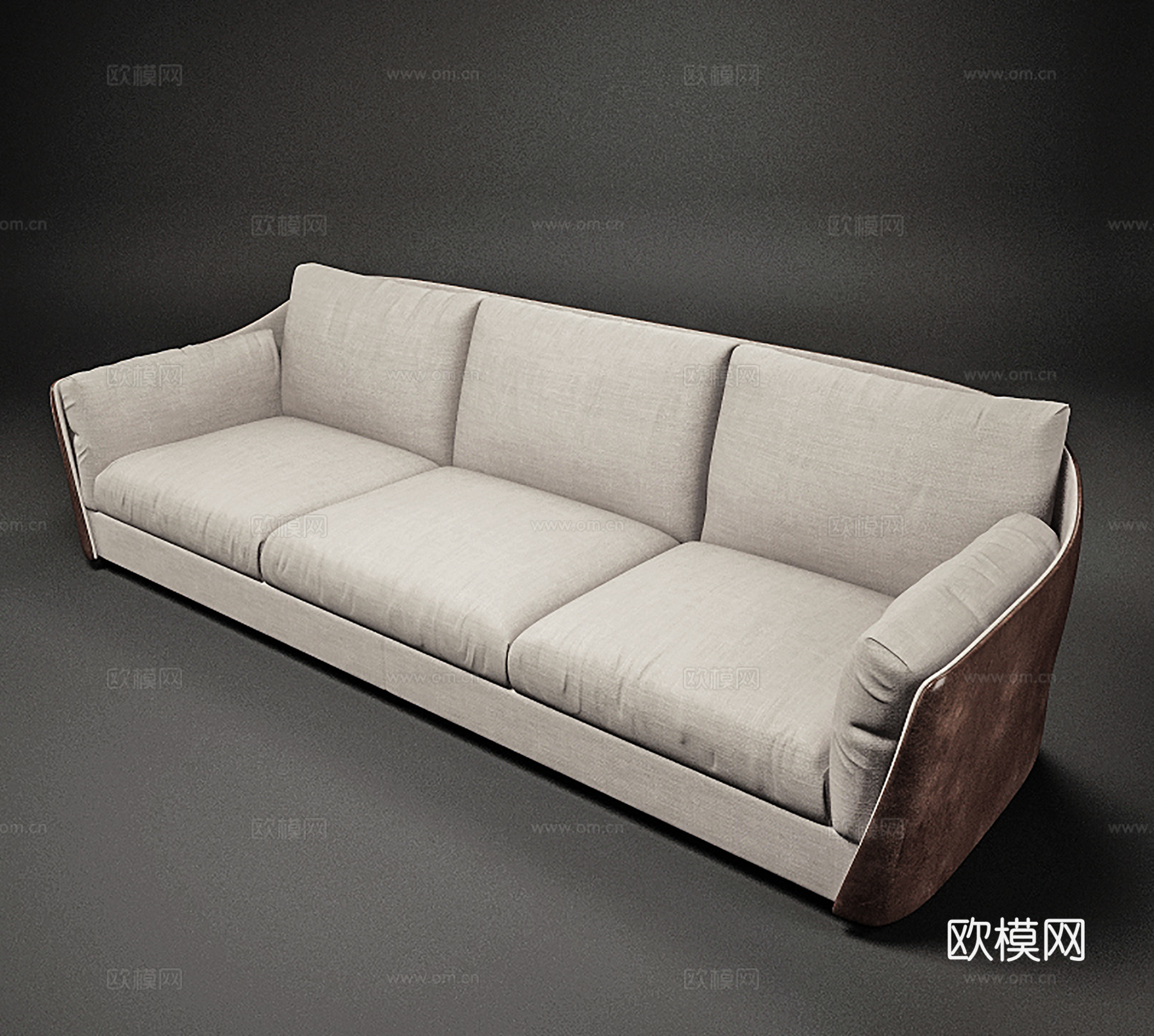 现代多人布艺沙发 休闲沙发3d模型
