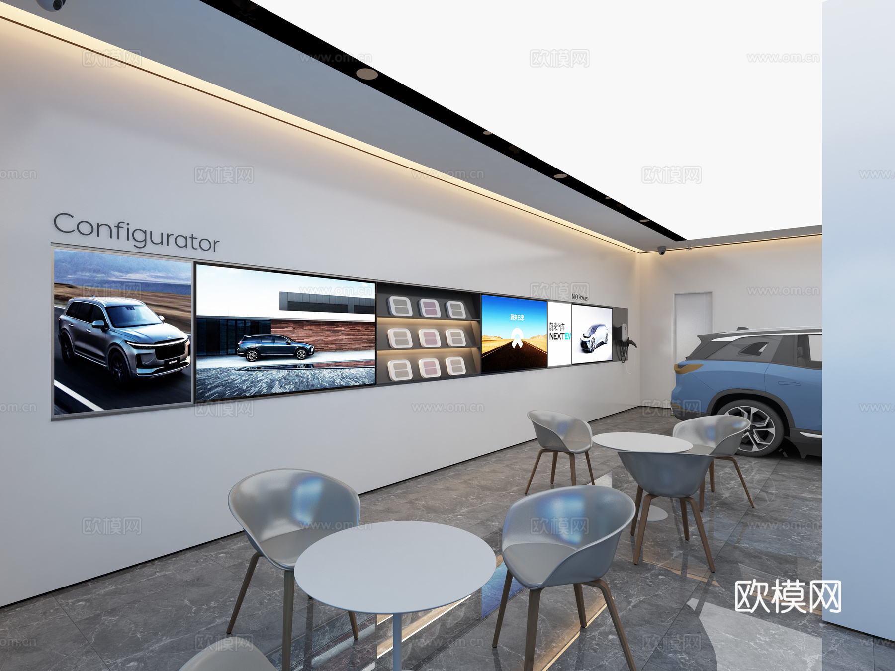 蔚来4S店展厅3d模型
