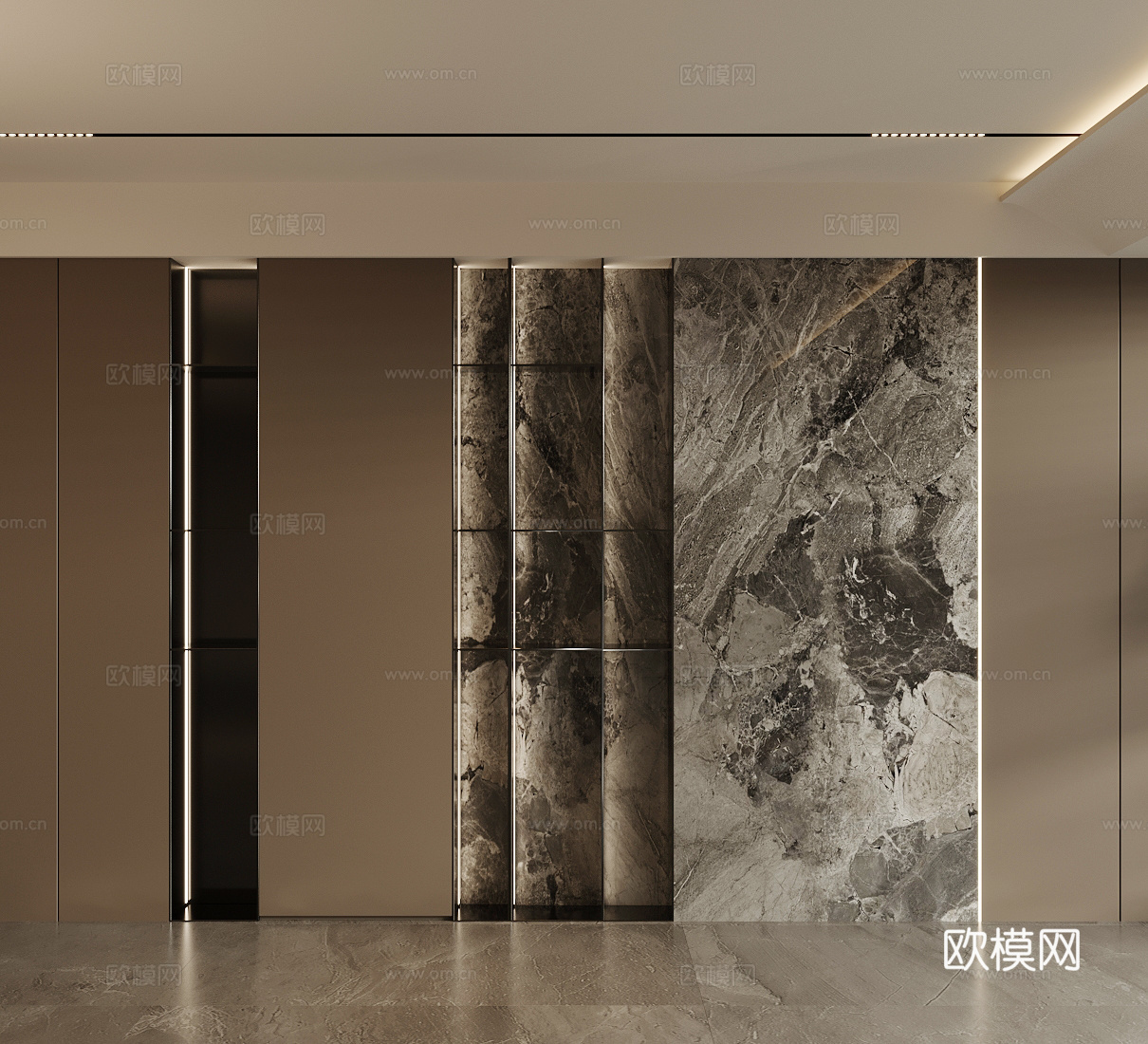 现代客厅背景墙 硬包背景墙 木饰面背景墙 沙发背景墙 大理石su模型