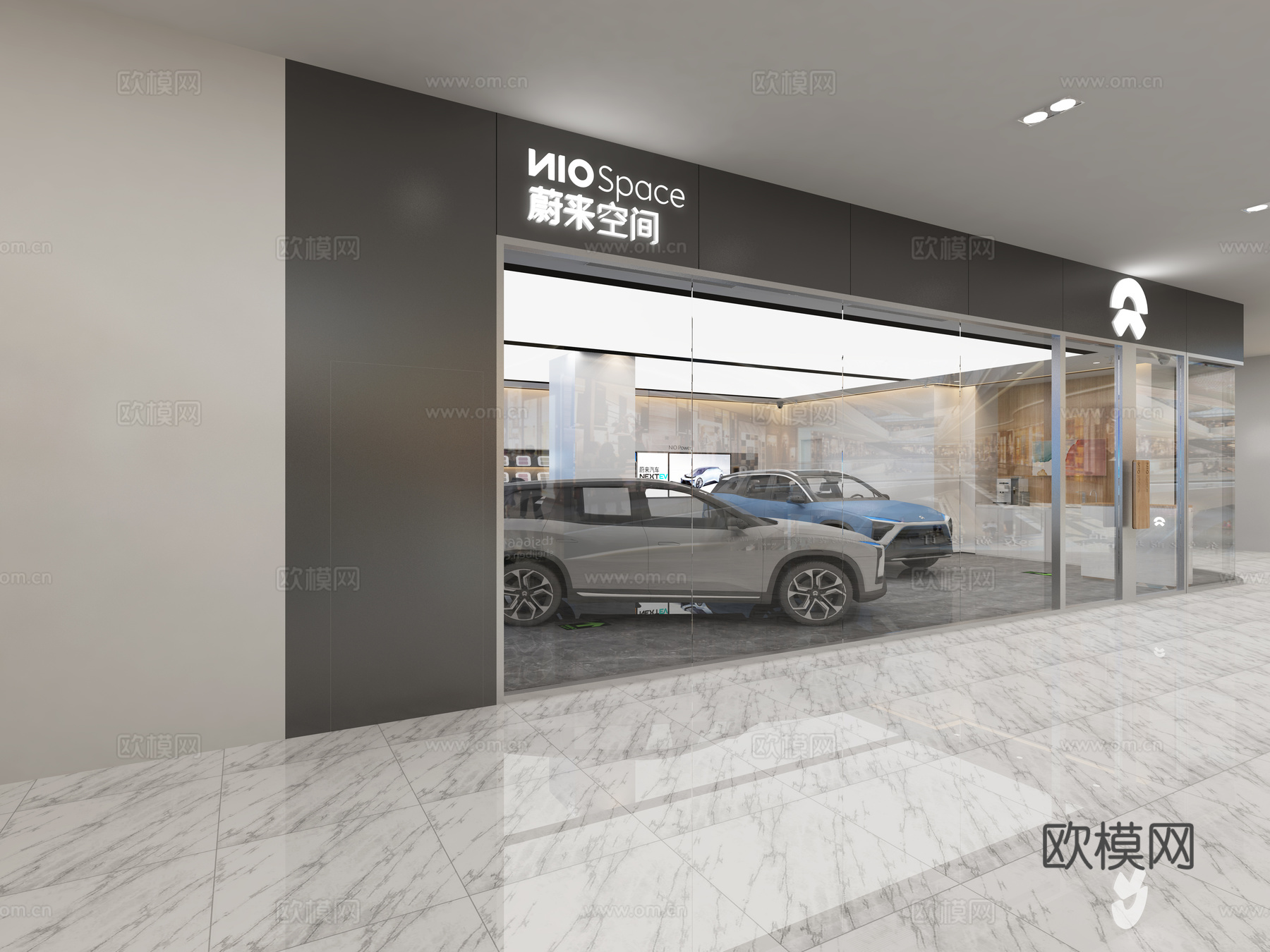 蔚来4S店展厅3d模型