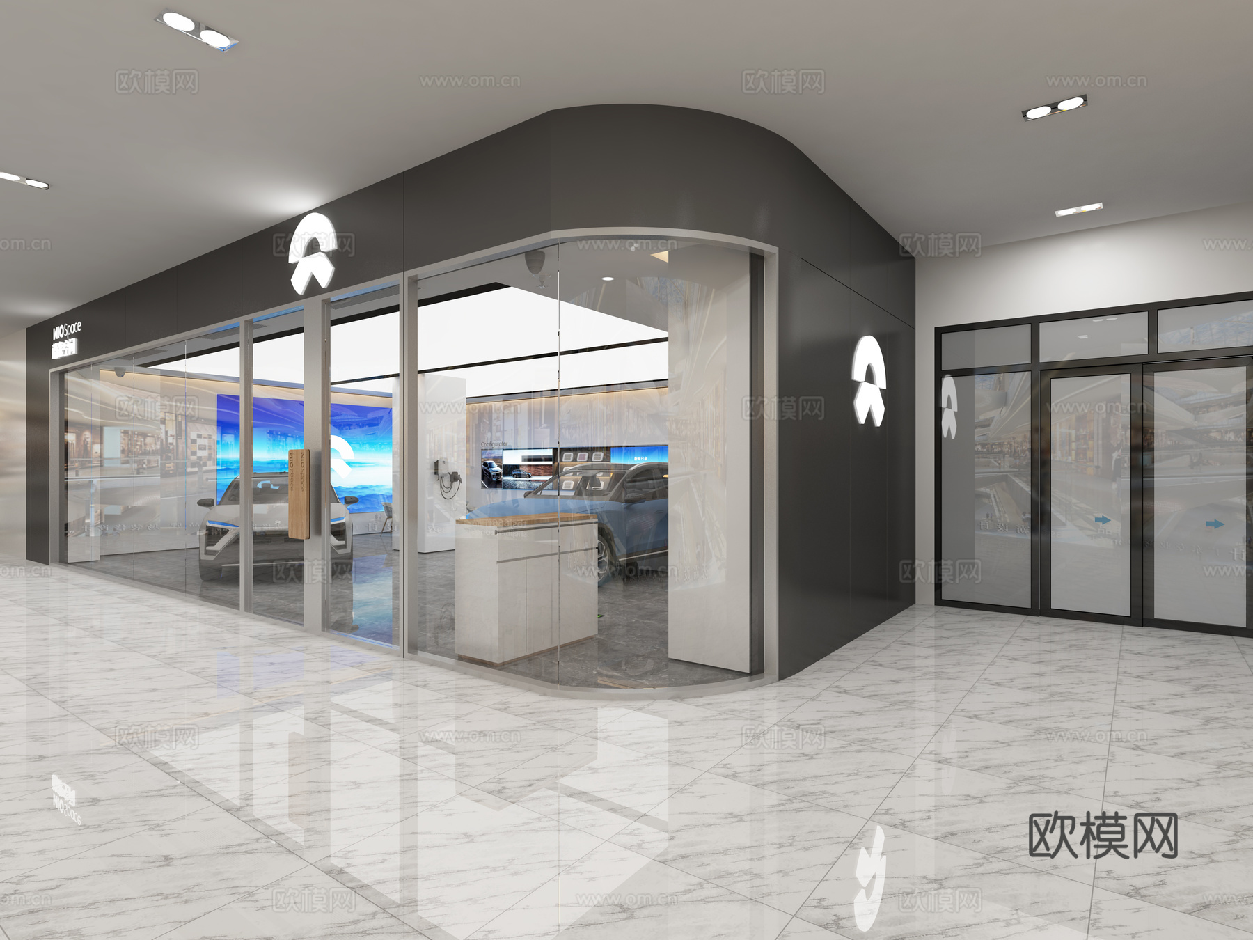 蔚来4S店展厅3d模型