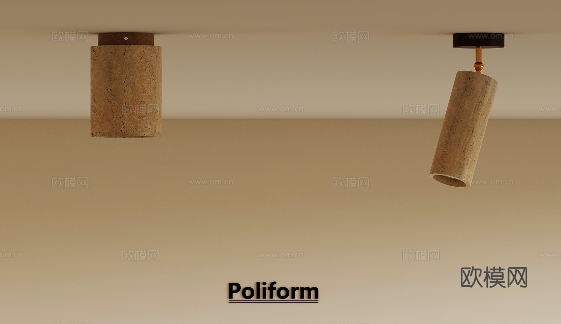 中古风筒灯 射灯su模型