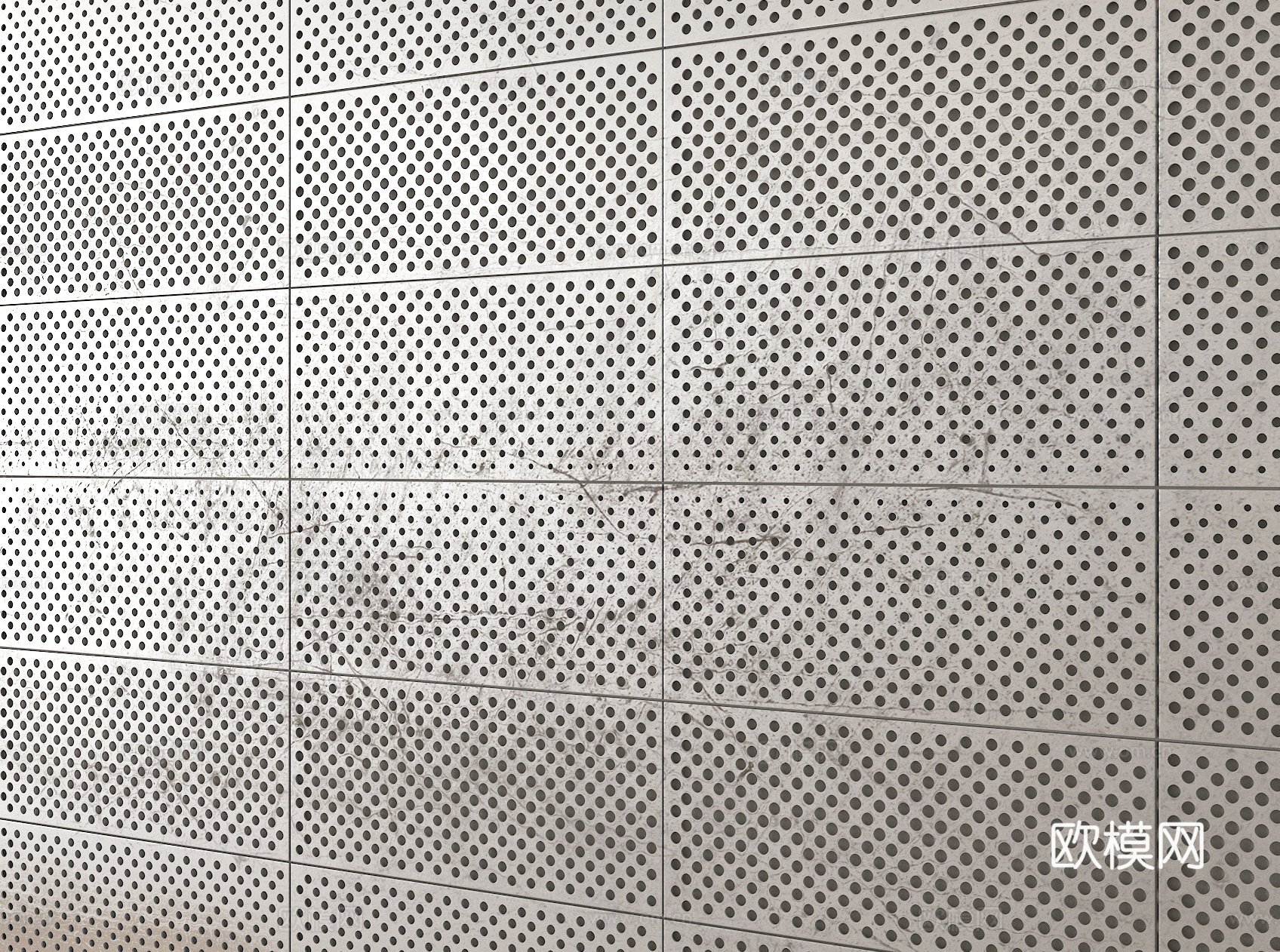 透光铝板 穿孔板 冲孔板 铝扣板3d模型