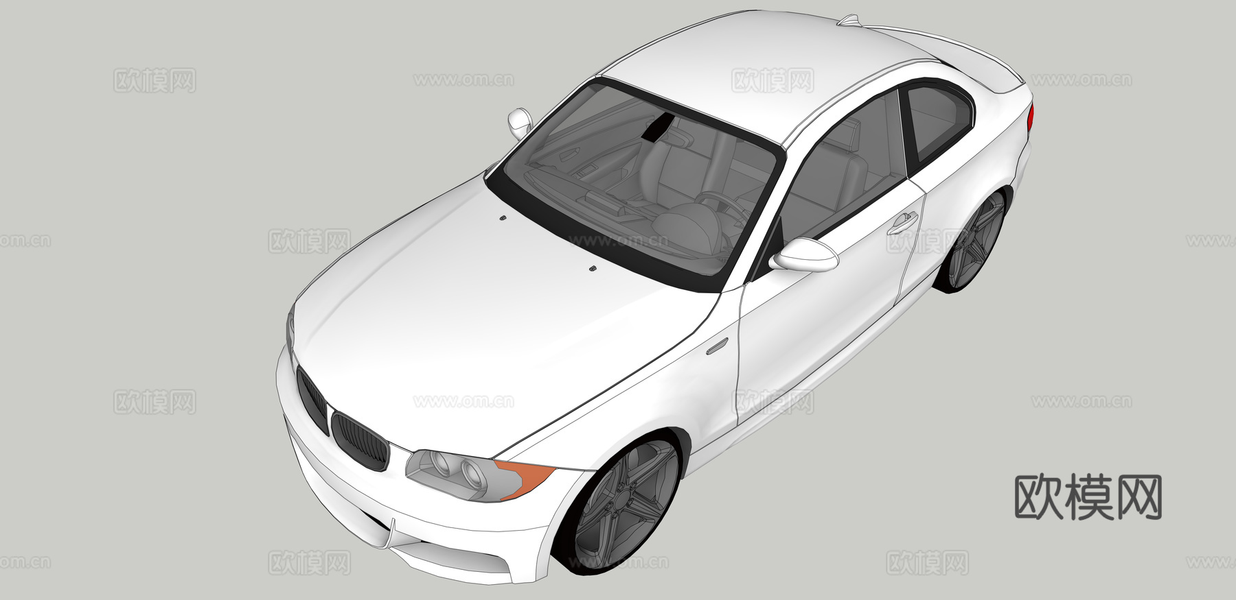 轿跑车 宝马1系 E82 135i 汽车su模型下载