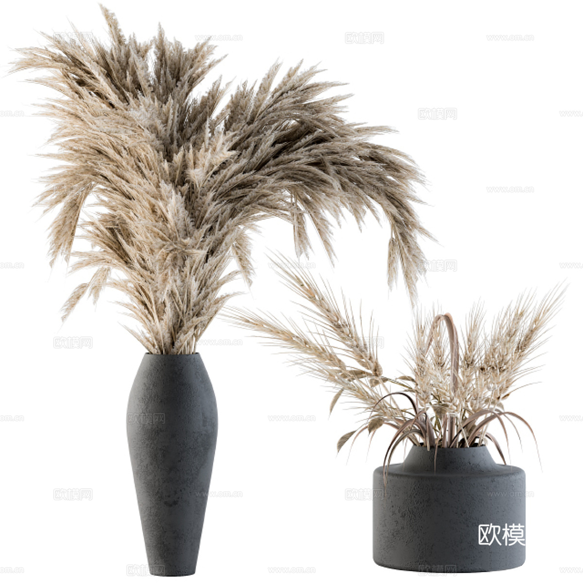 新中式侘寂花瓶花艺3d模型