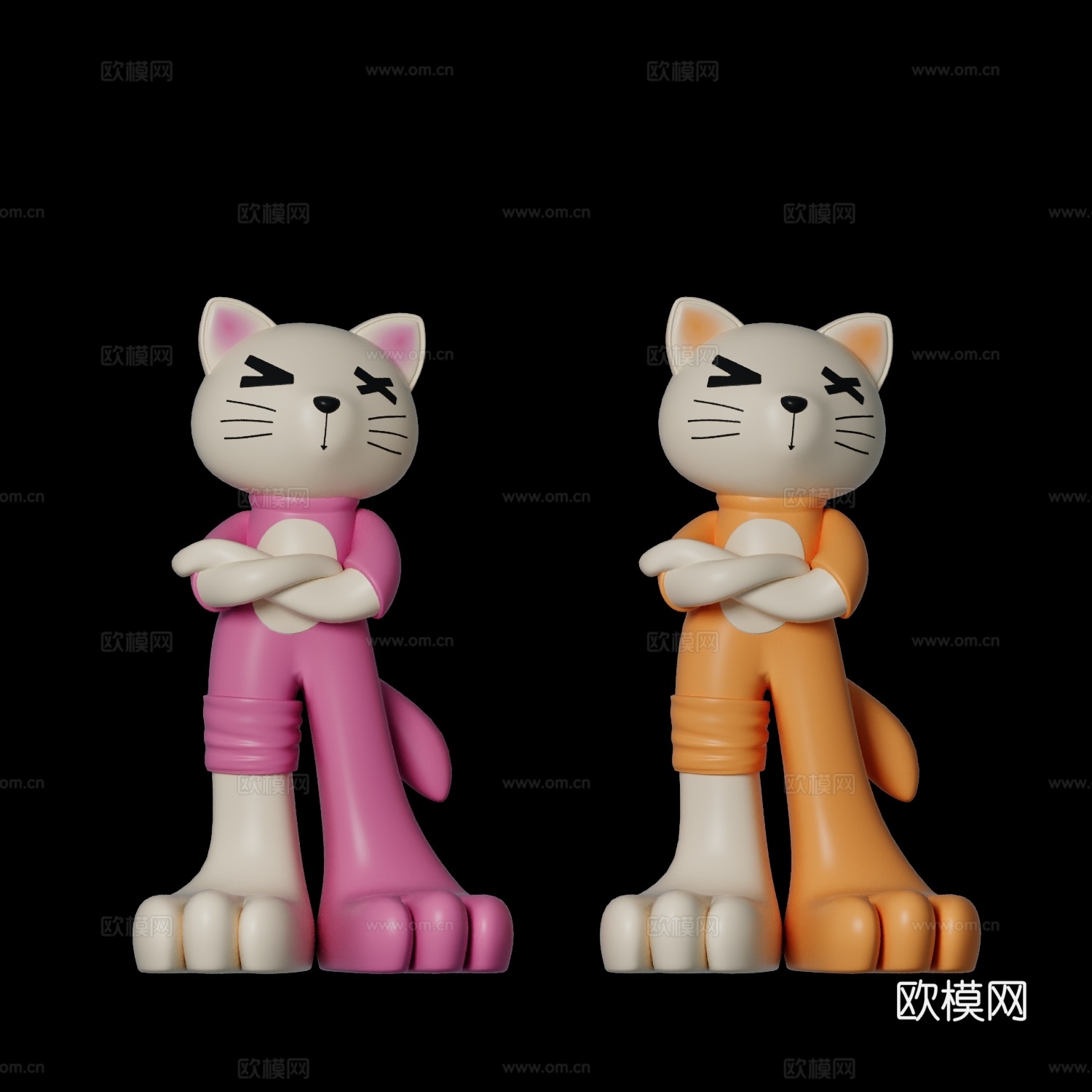 现代潮玩摆件3d模型