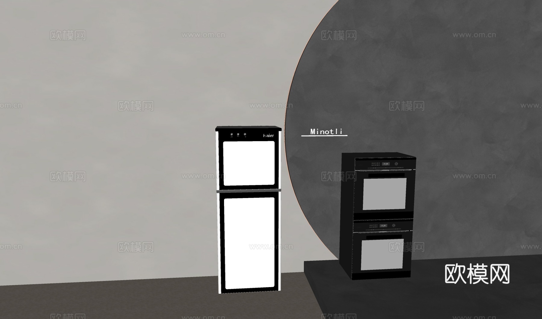 消毒柜 碗碟盘储存柜su模型