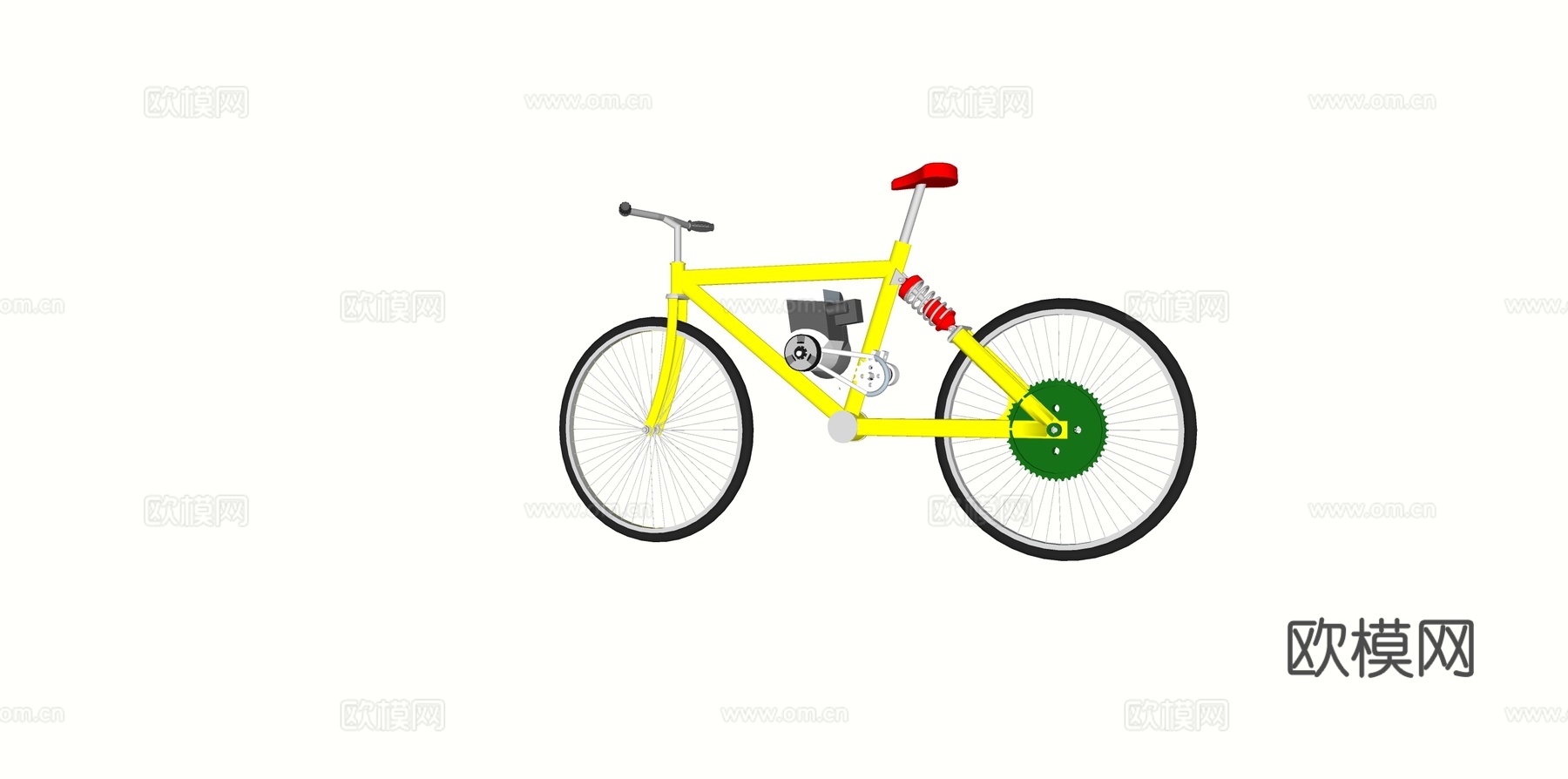 交通工具 自行车su模型下载