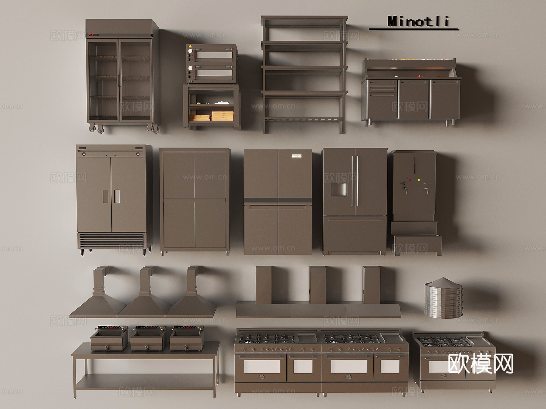 抽油烟机 燃气灶 烟机灶具 燃气集成灶3d模型
