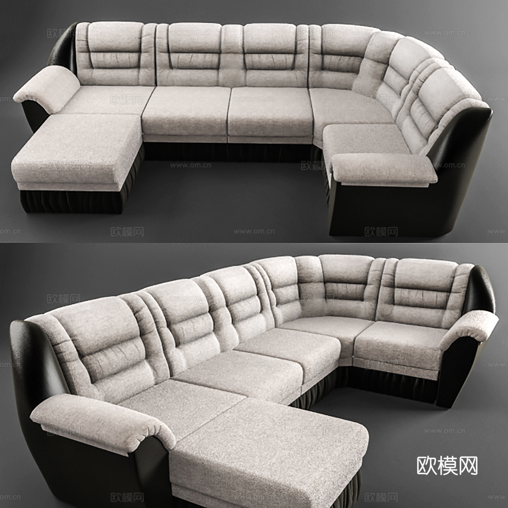 现代休闲沙发  布艺沙发 转角沙发3d模型