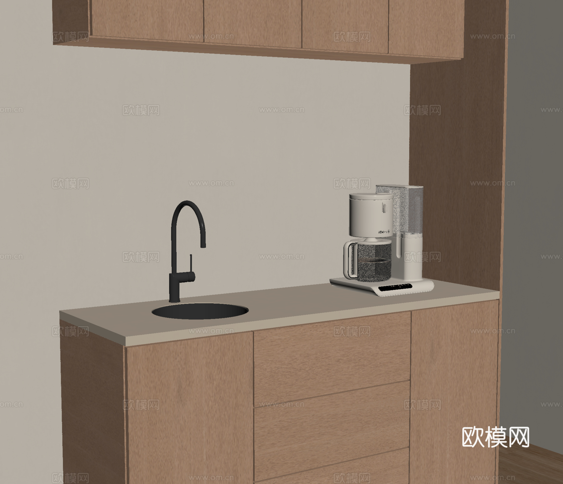 茶水柜 橱柜 餐边柜su模型