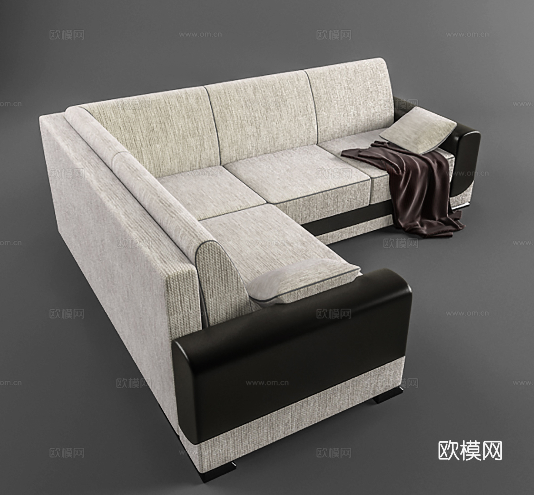 现代休闲沙发  布艺沙发 转角沙发3d模型
