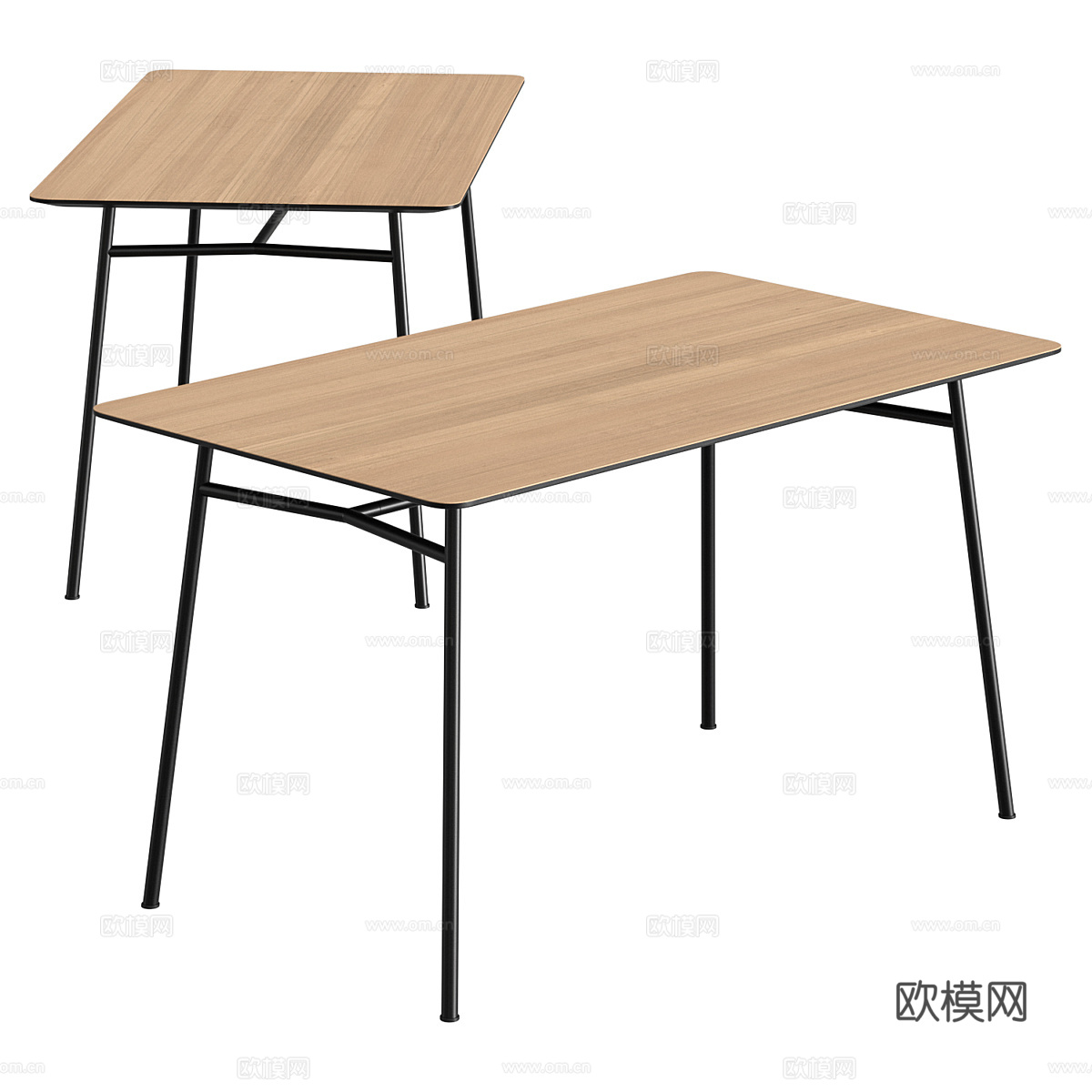 现代意式极简书桌3d模型