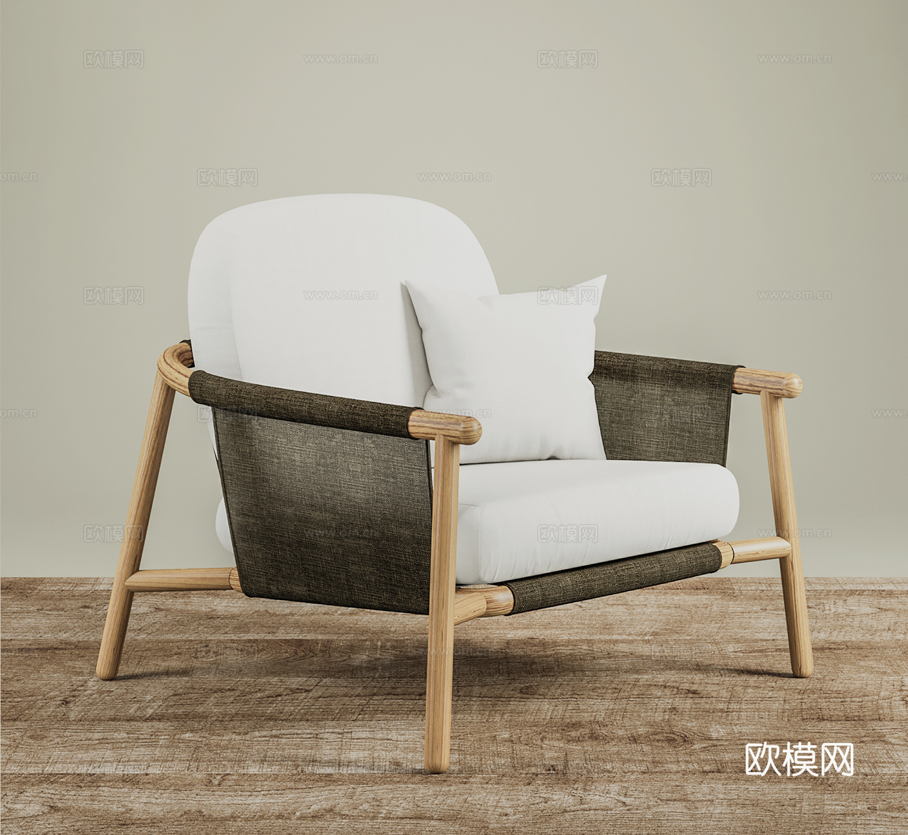 现代休闲椅 布椅 书椅 单椅3d模型