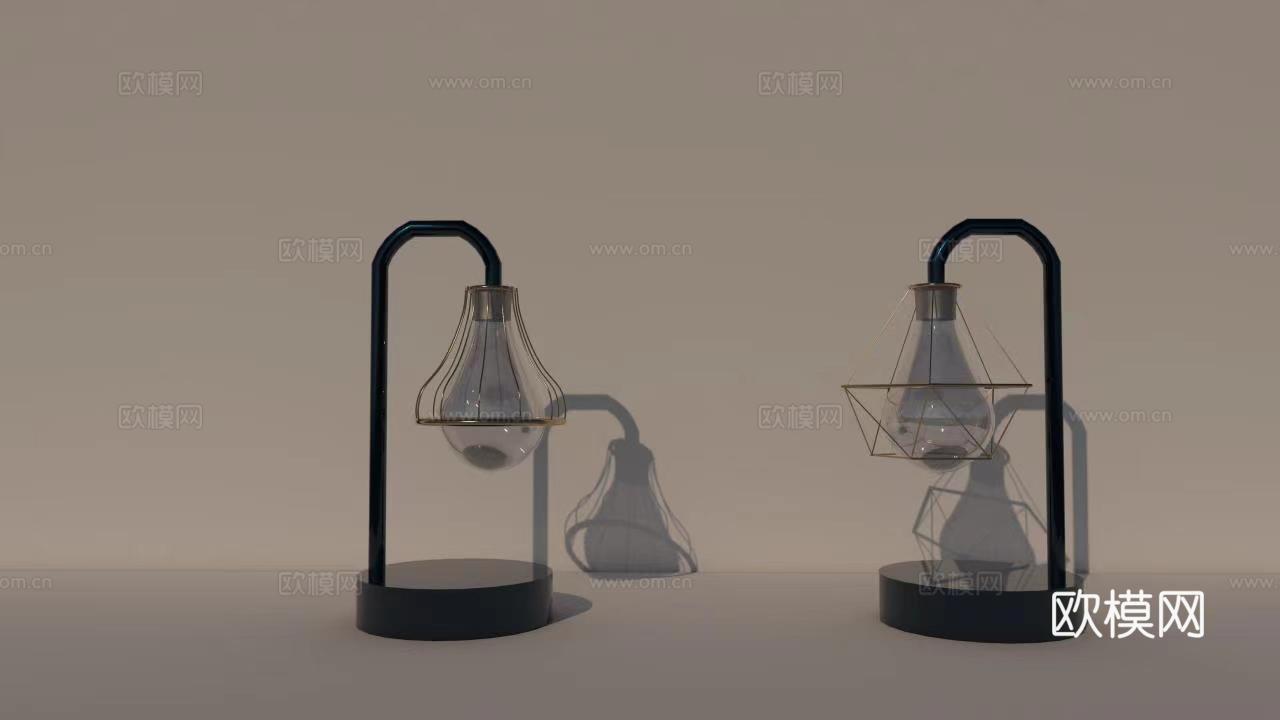 现代时尚台灯su模型下载